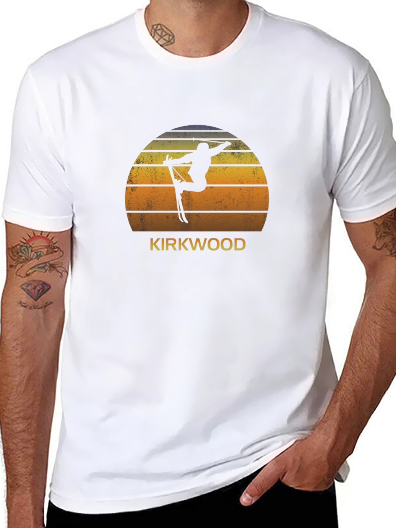 Kirkwood Retro Skiing Graphic T-Shirt