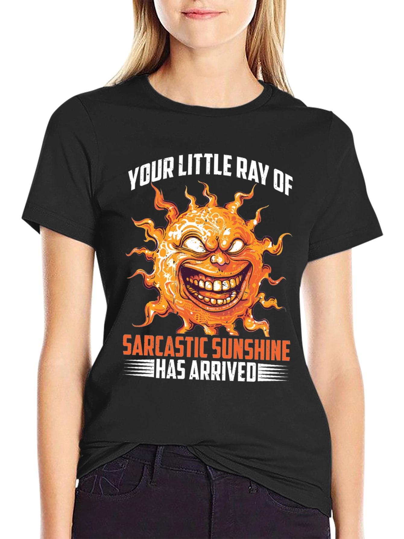 Sarcastic Sunshine Graphic T-Shirt - Unisex Black Tee