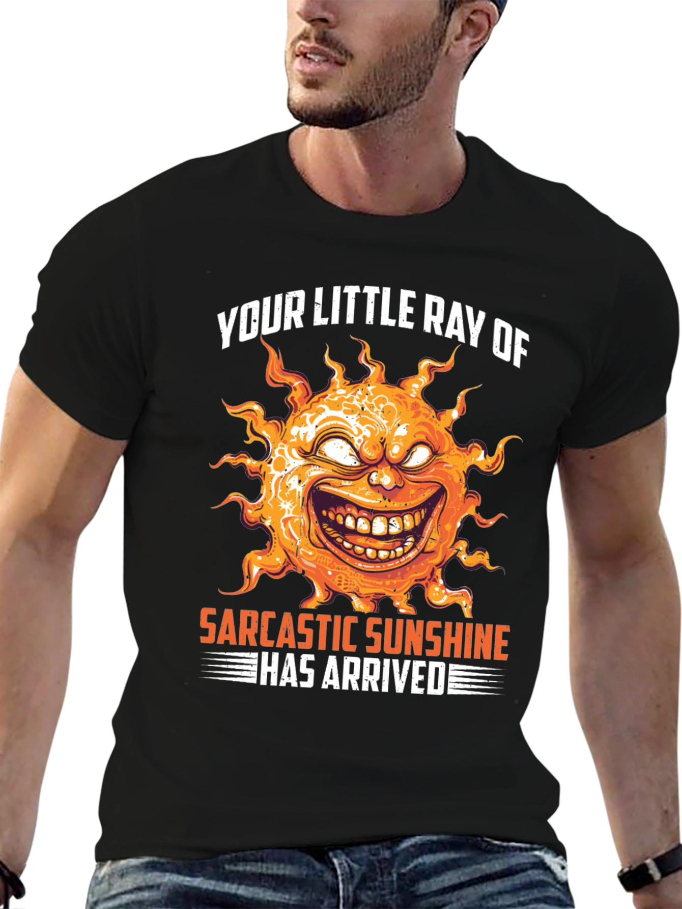 Sarcastic Sunshine Graphic T-Shirt - Unisex Black Tee