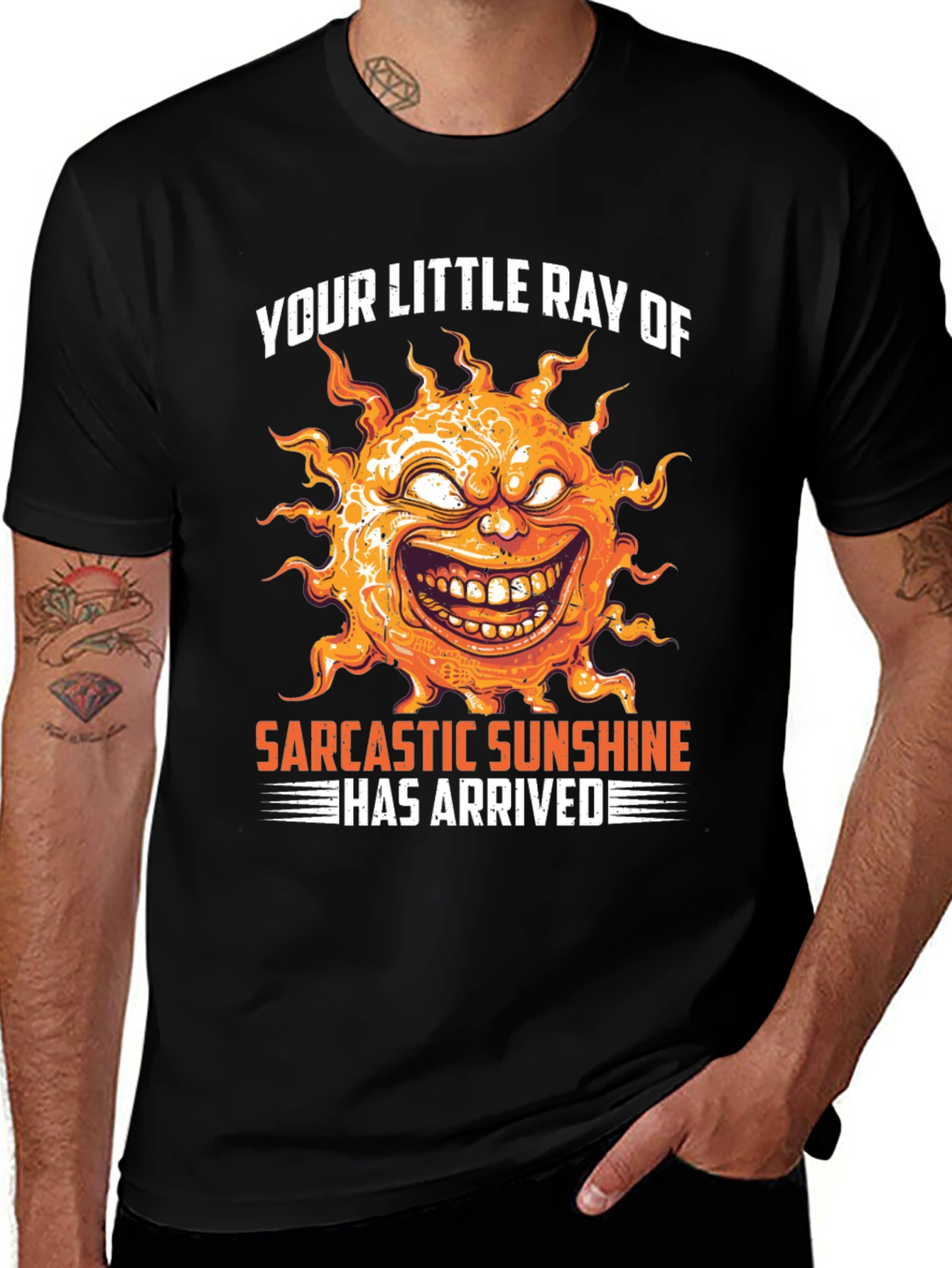 Sarcastic Sunshine Graphic T-Shirt - Unisex Black Tee