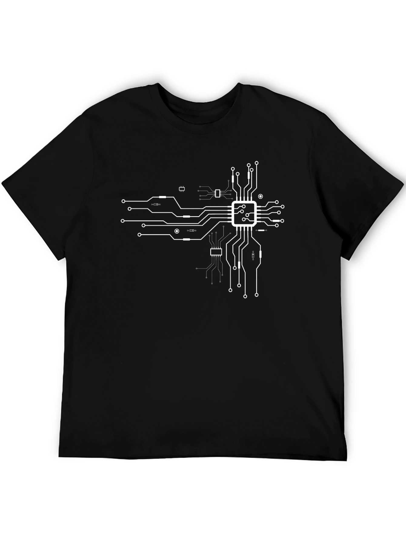 Circuit Board Graphic Tee - Black