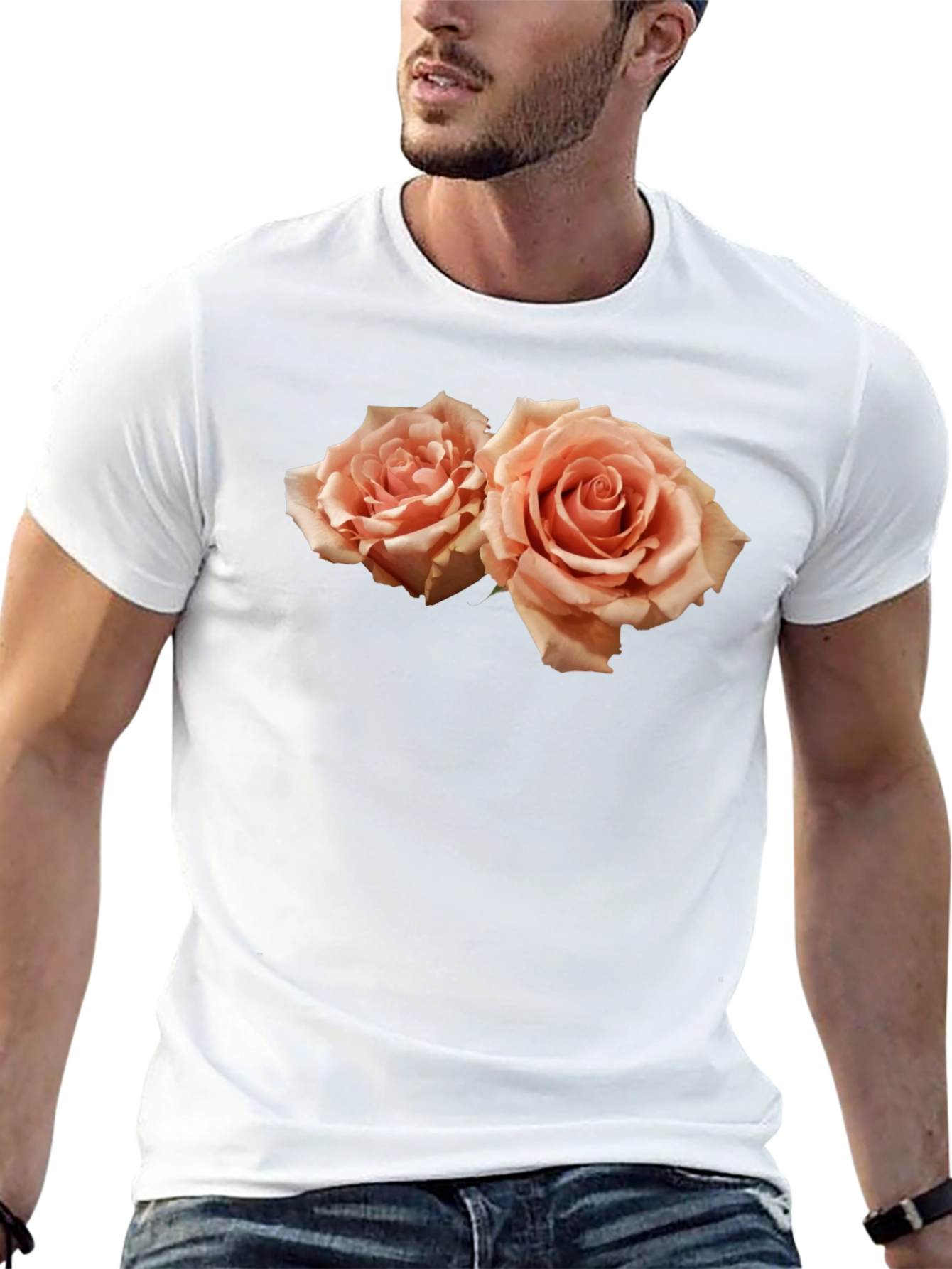 Floral Rose Graphic Tee - Soft & Stylish