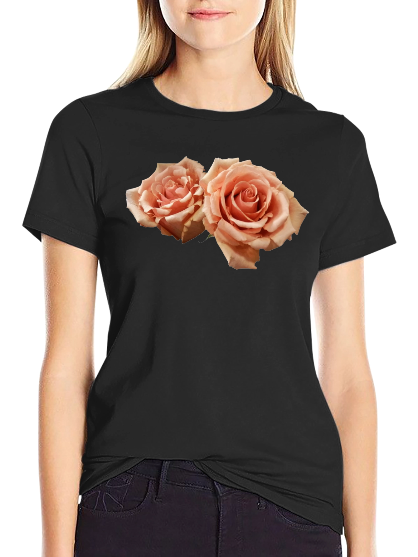 Floral Rose Graphic Tee - Soft & Stylish