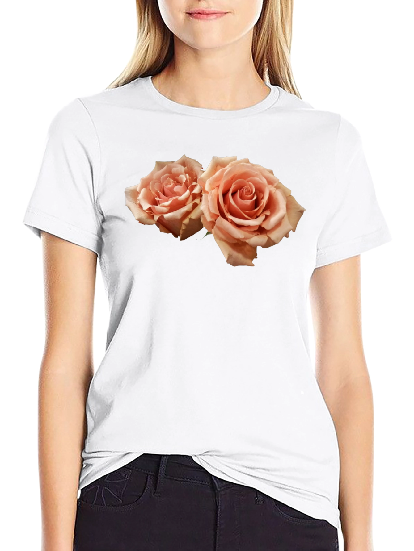 Floral Rose Graphic Tee - Soft & Stylish