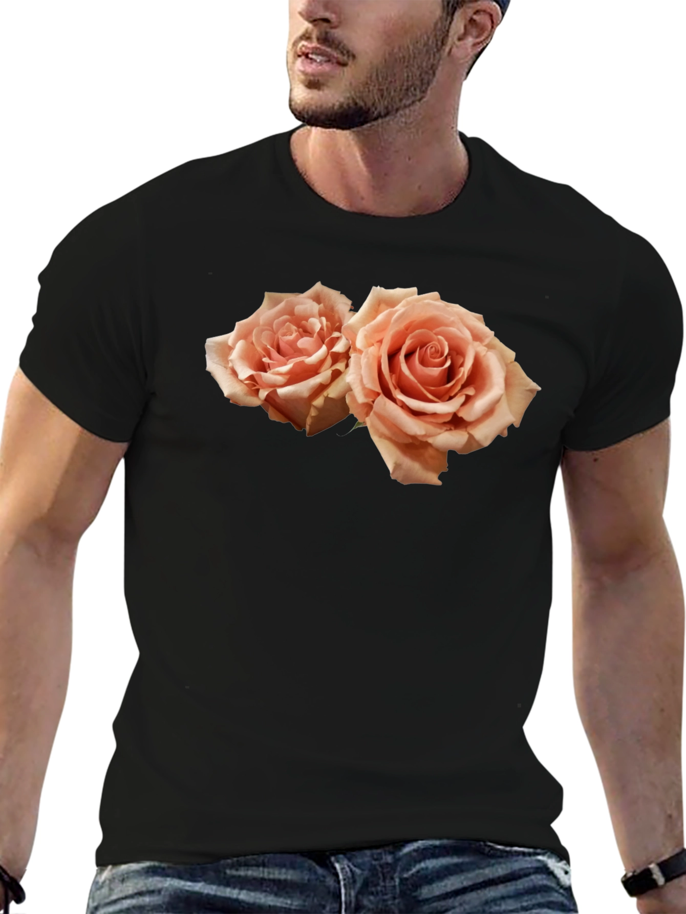 Floral Rose Graphic Tee - Soft & Stylish