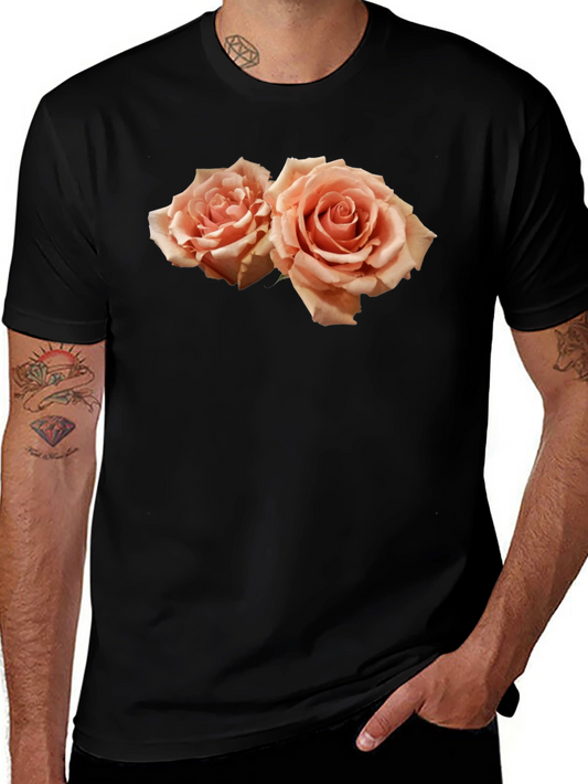 Floral Rose Graphic Tee - Soft & Stylish