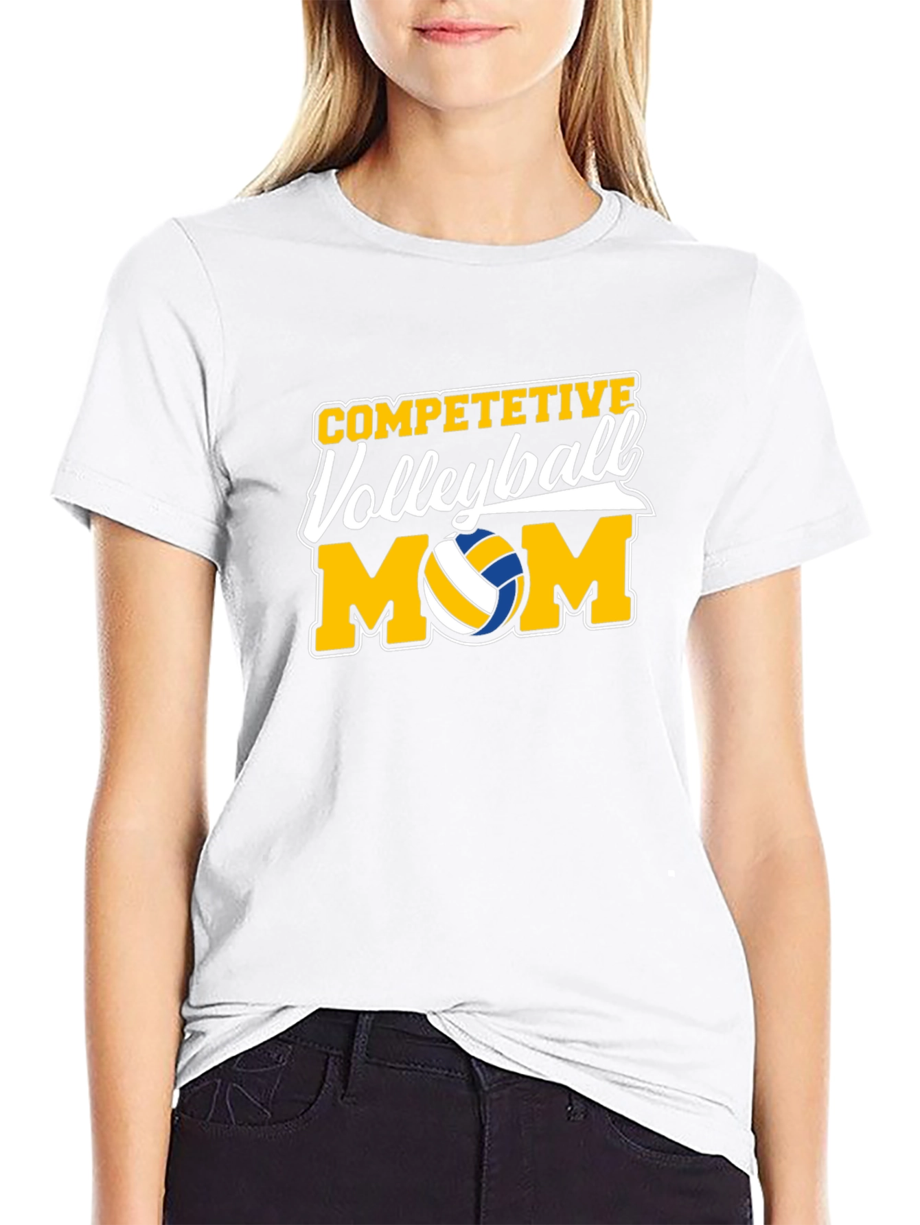 Competitive Volleyball Mom T-Shirt