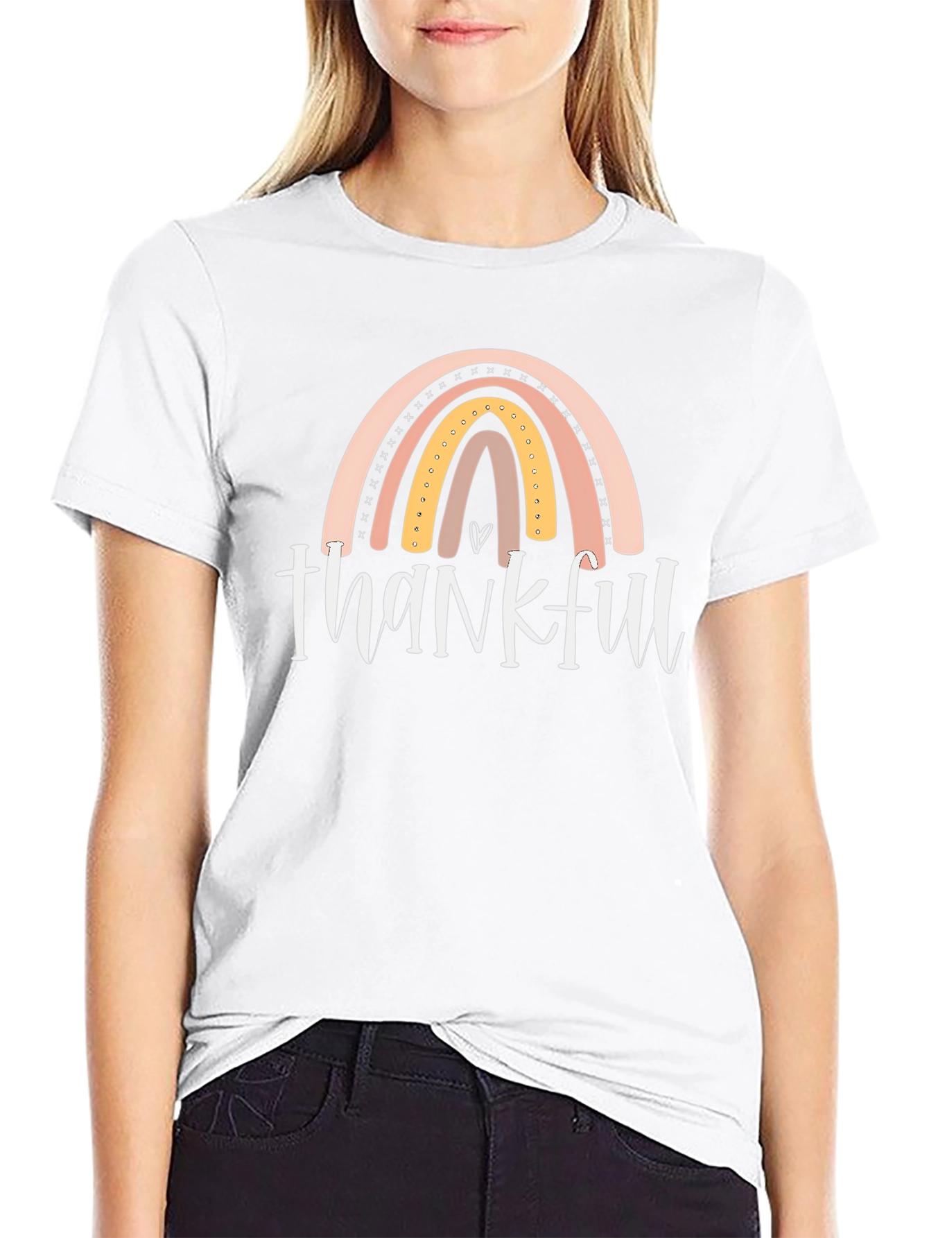Thankful Rainbow Graphic T-Shirt