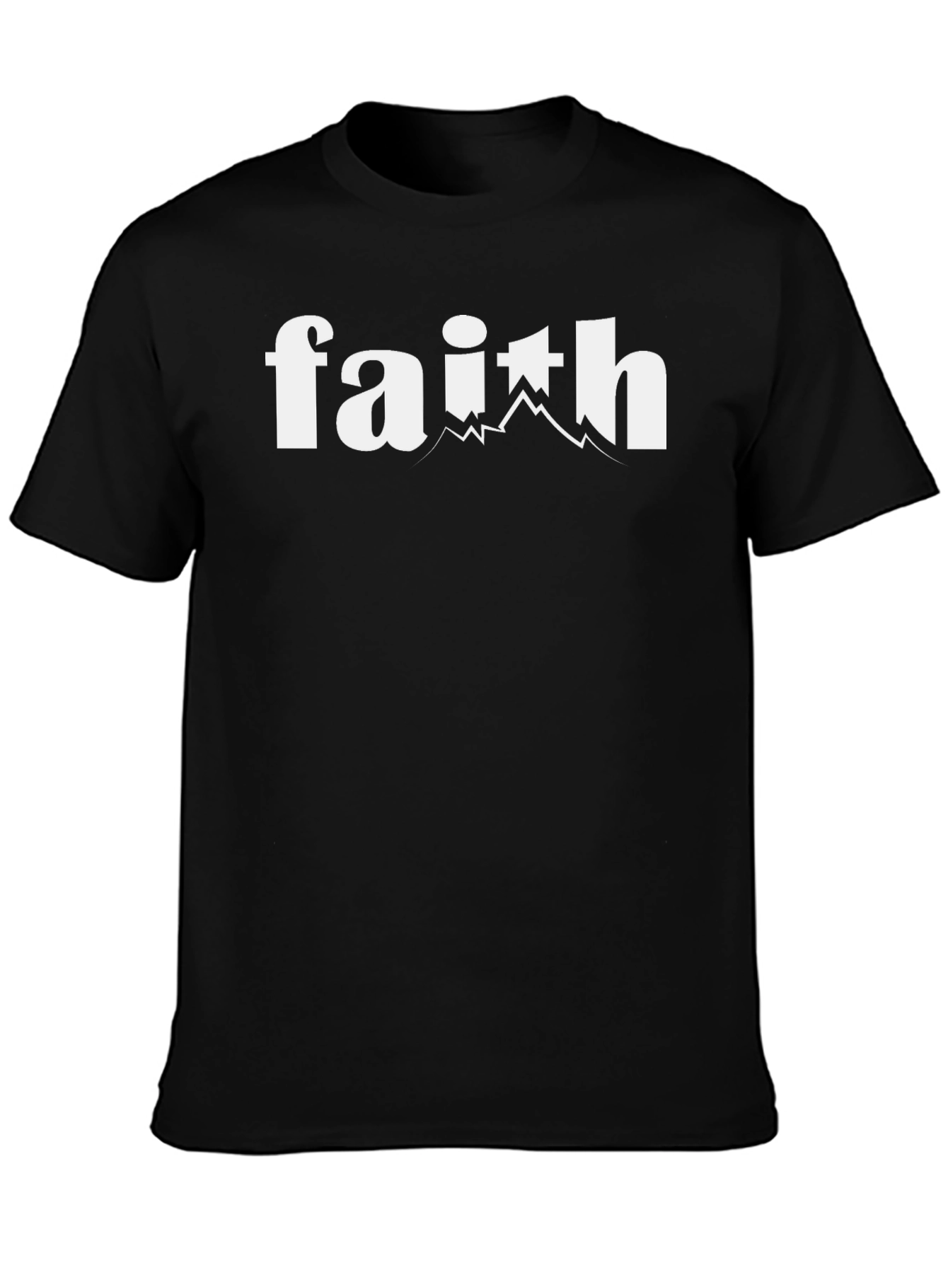 Faith Mountain Graphic Tee - Unisex Black T-Shirt