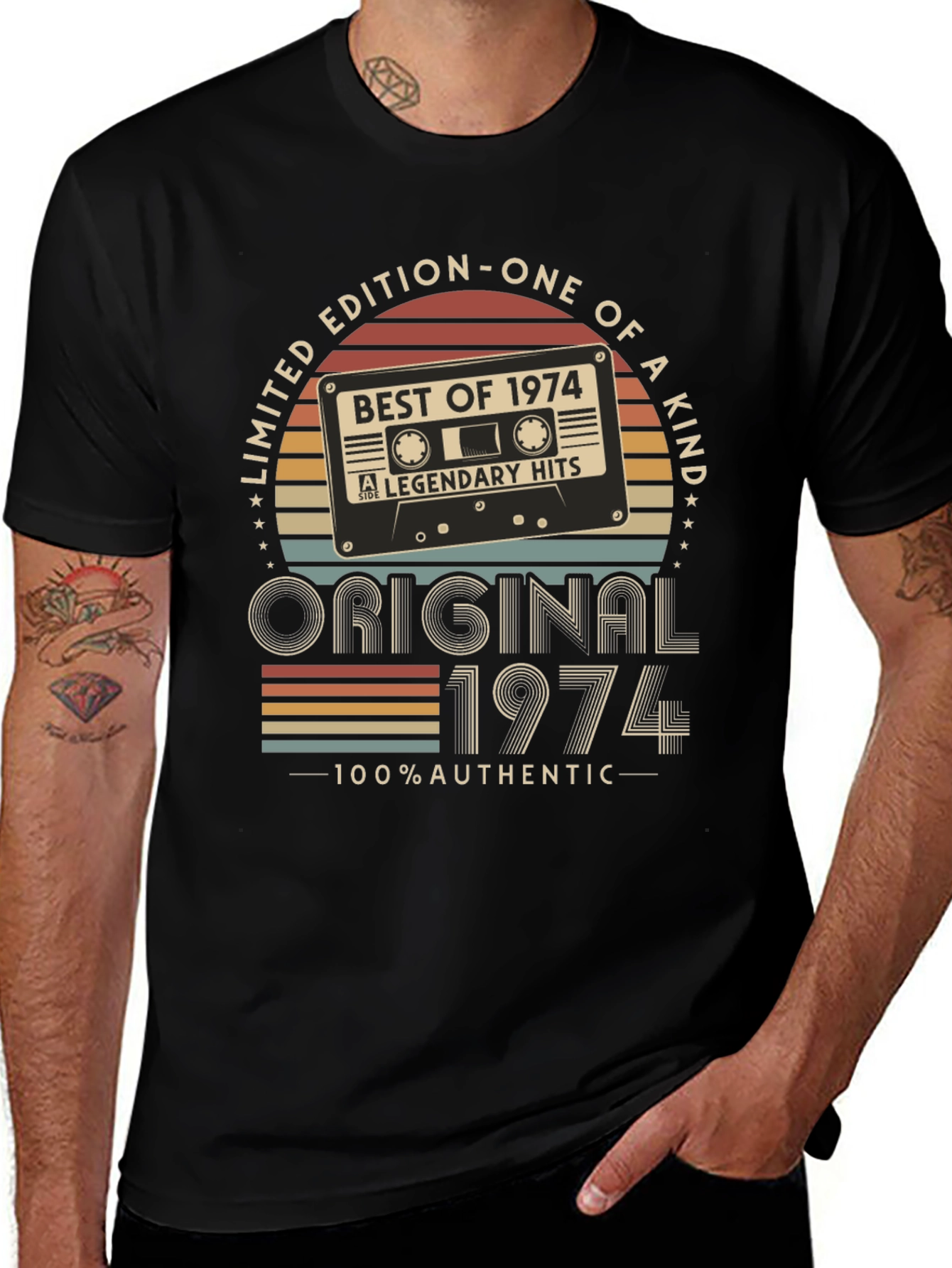 Limited Edition 1974 Cassette Tape Graphic T-Shirt