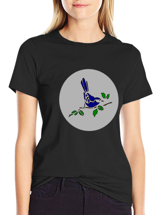 Bird on Branch Graphic Tee - Stylish Casual Top