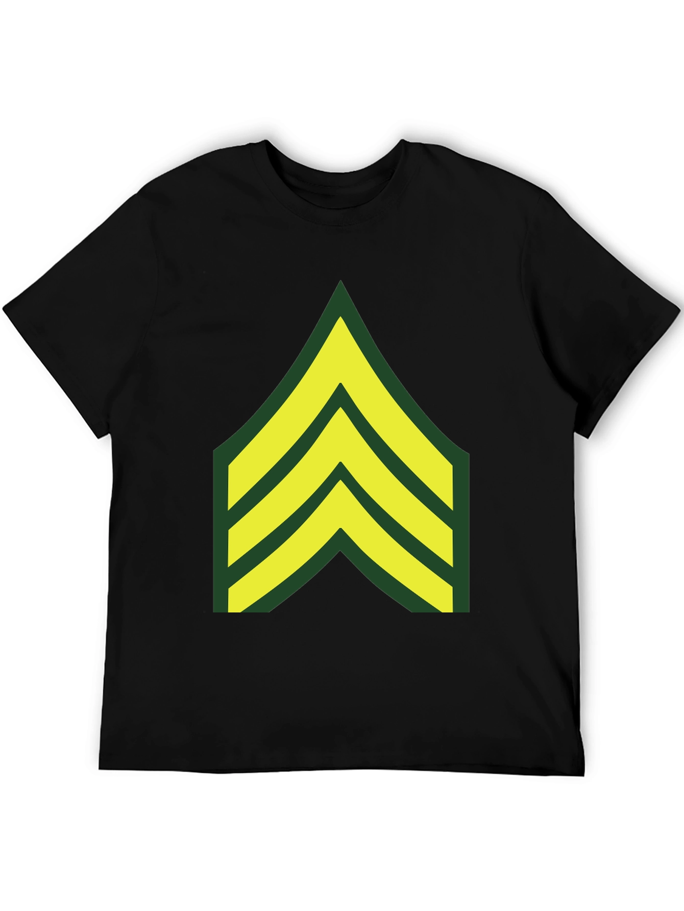 Military Chevron Graphic Tee - Black