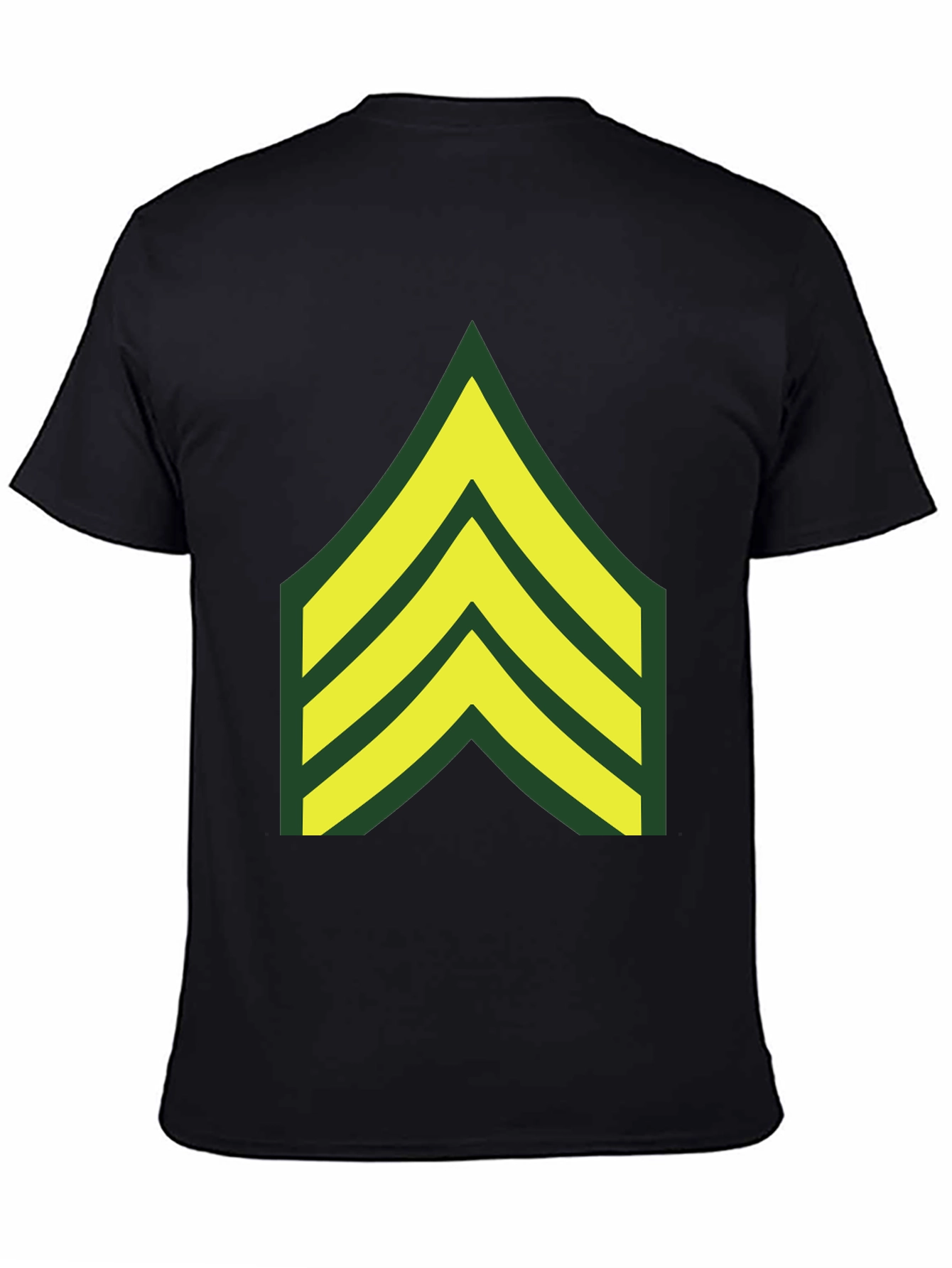 Military Chevron Graphic Tee - Black