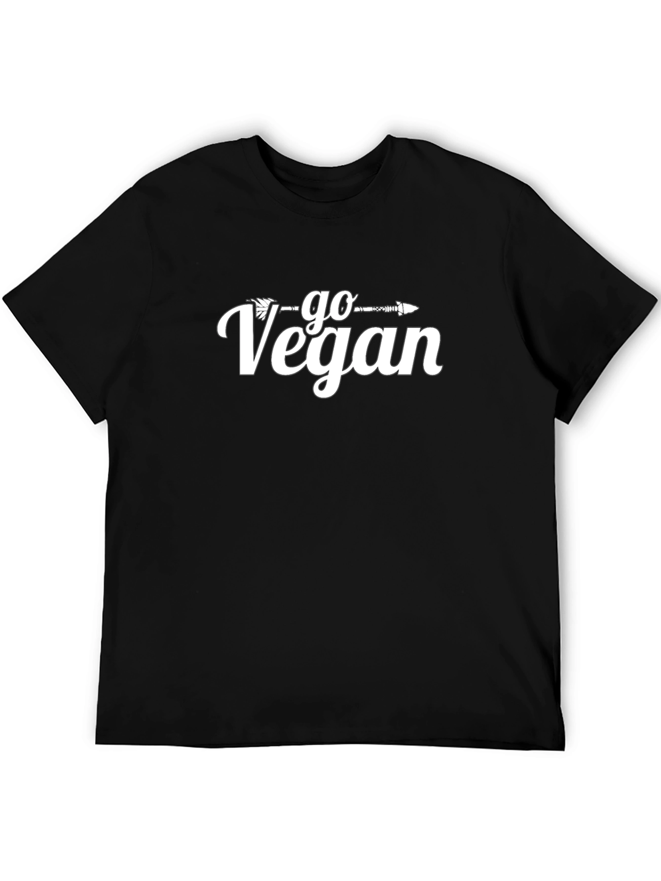 Go Vegan Arrow Graphic Tee - Black