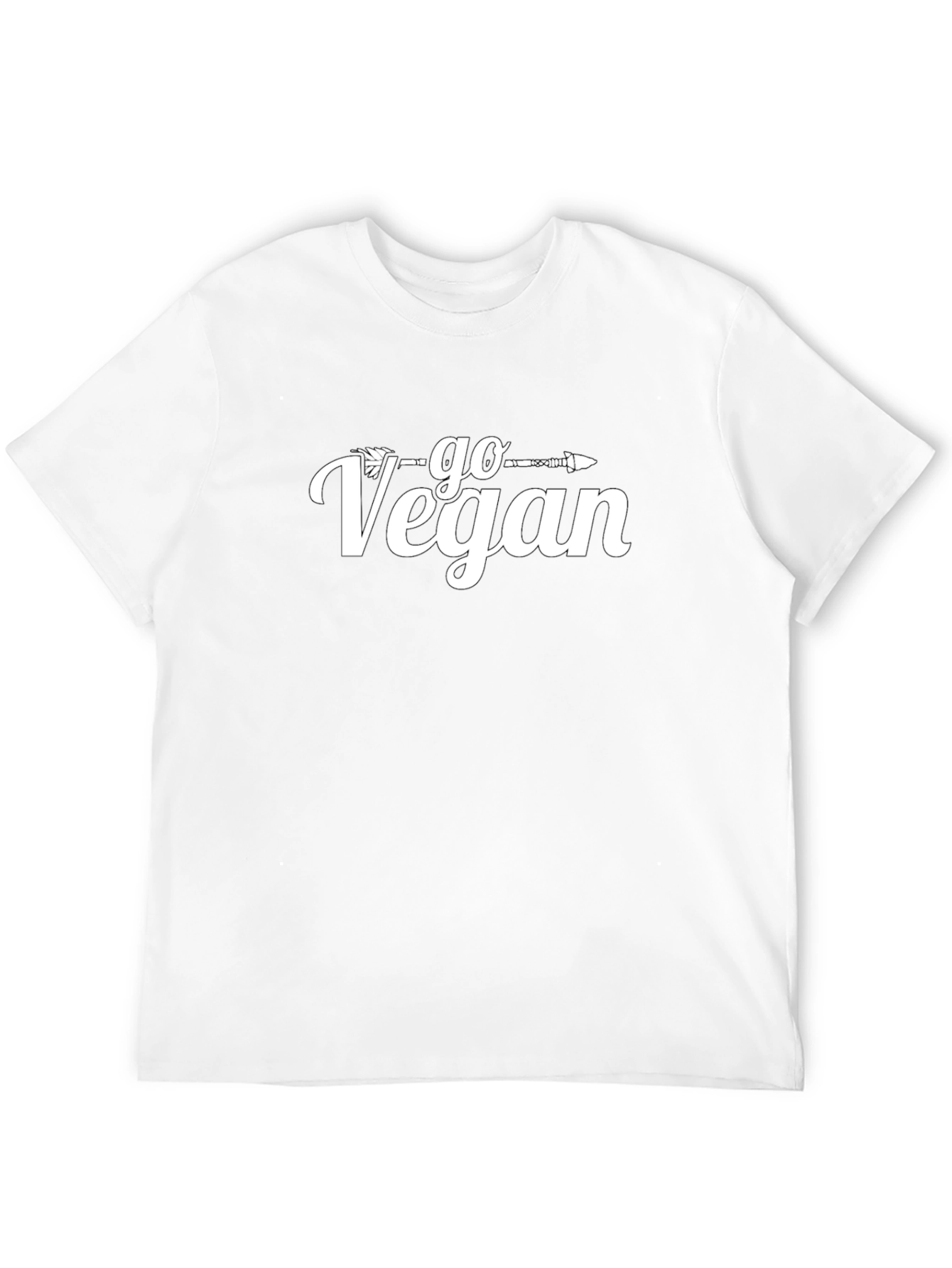 Go Vegan Arrow Graphic Tee - Black