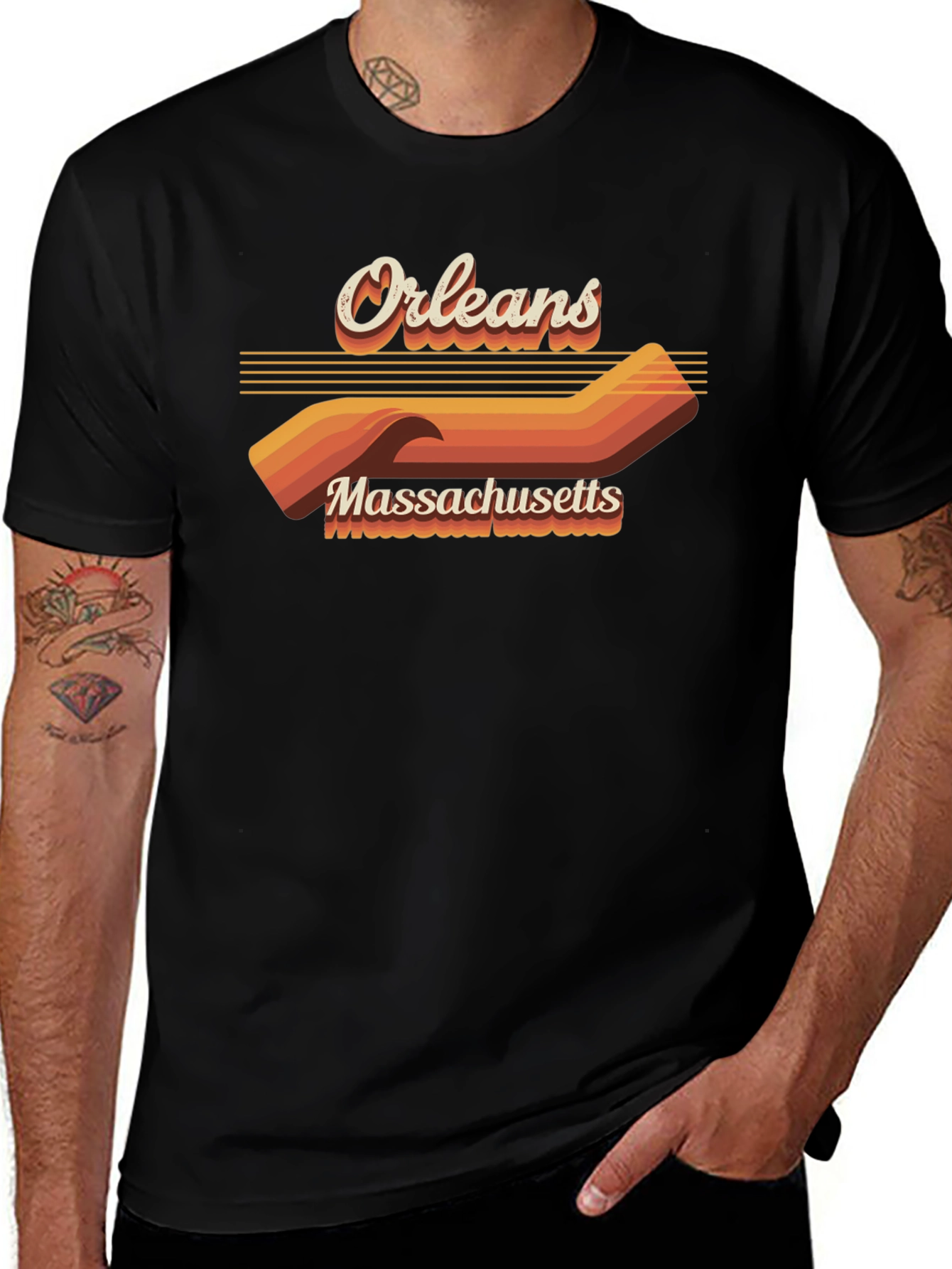 Orleans Massachusetts Retro Graphic T-Shirt