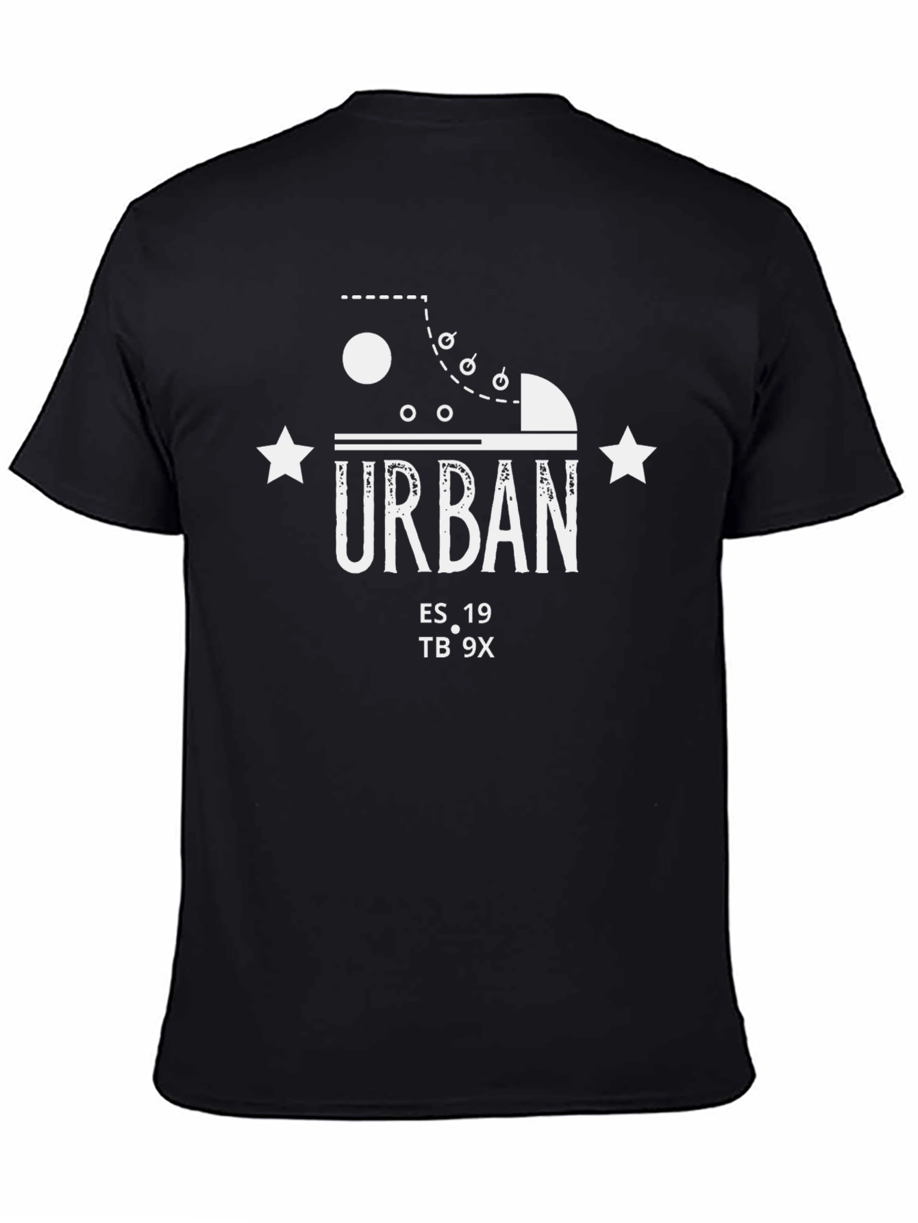 Urban Graphic Tee - Black Short Sleeve T-Shirt