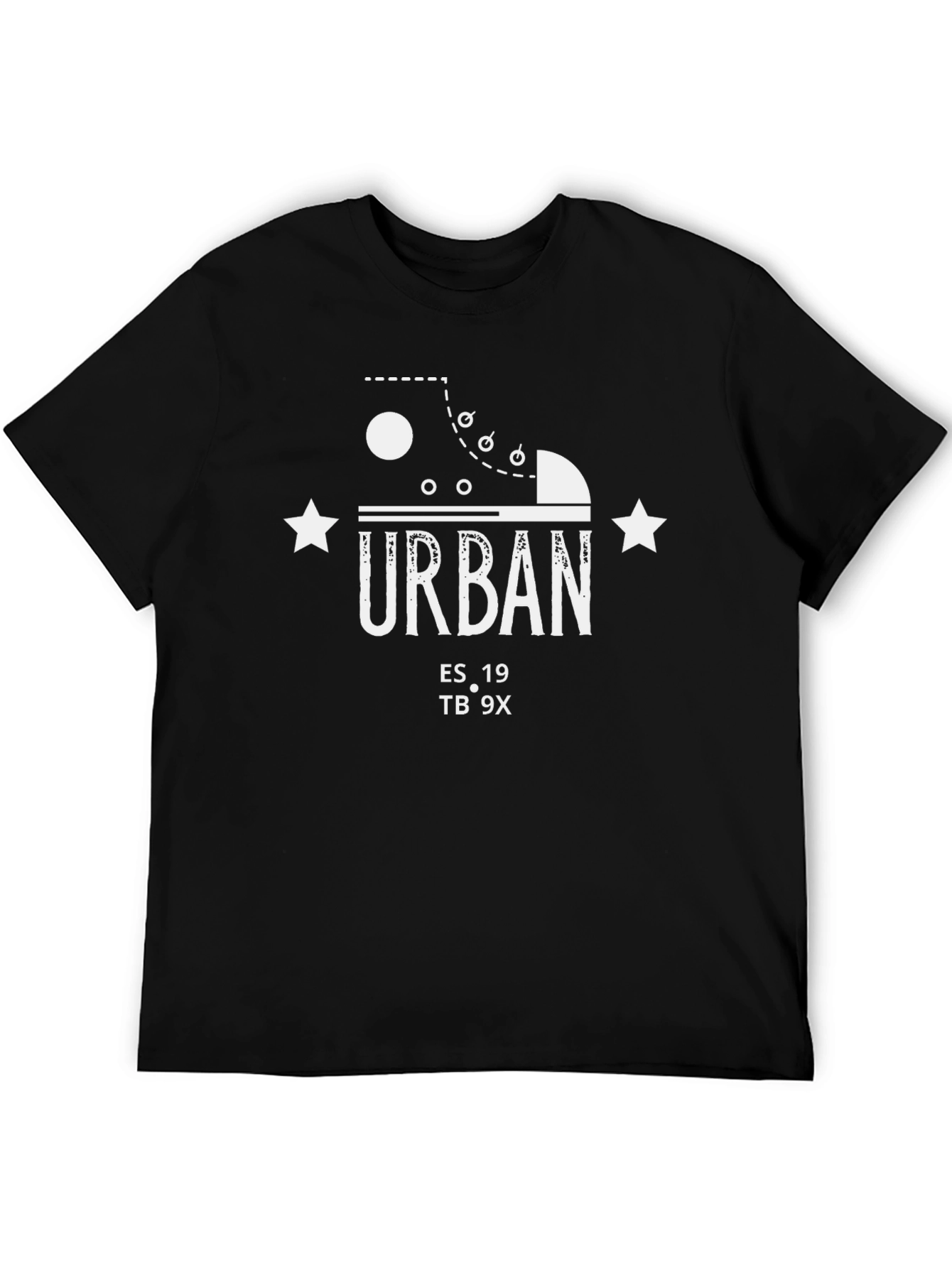 Urban Graphic Tee - Black Short Sleeve T-Shirt