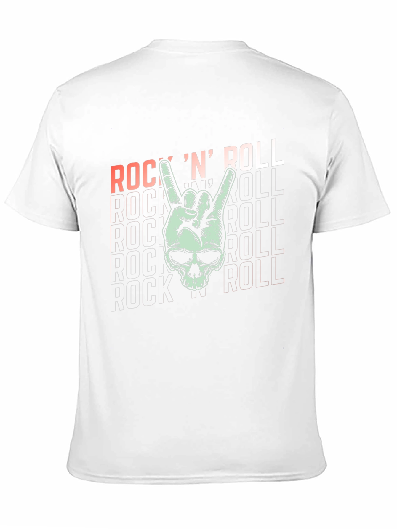 Rock N Roll Skull Graphic T-Shirt