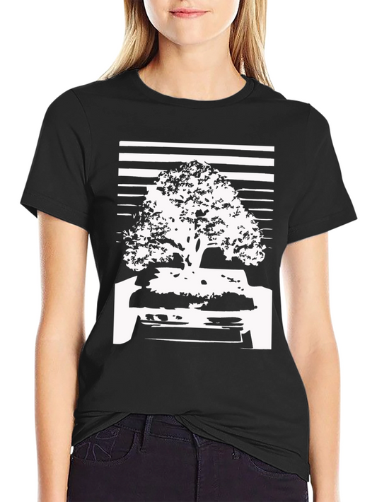 Bonsai Graphic Tee - Black Cotton Blend