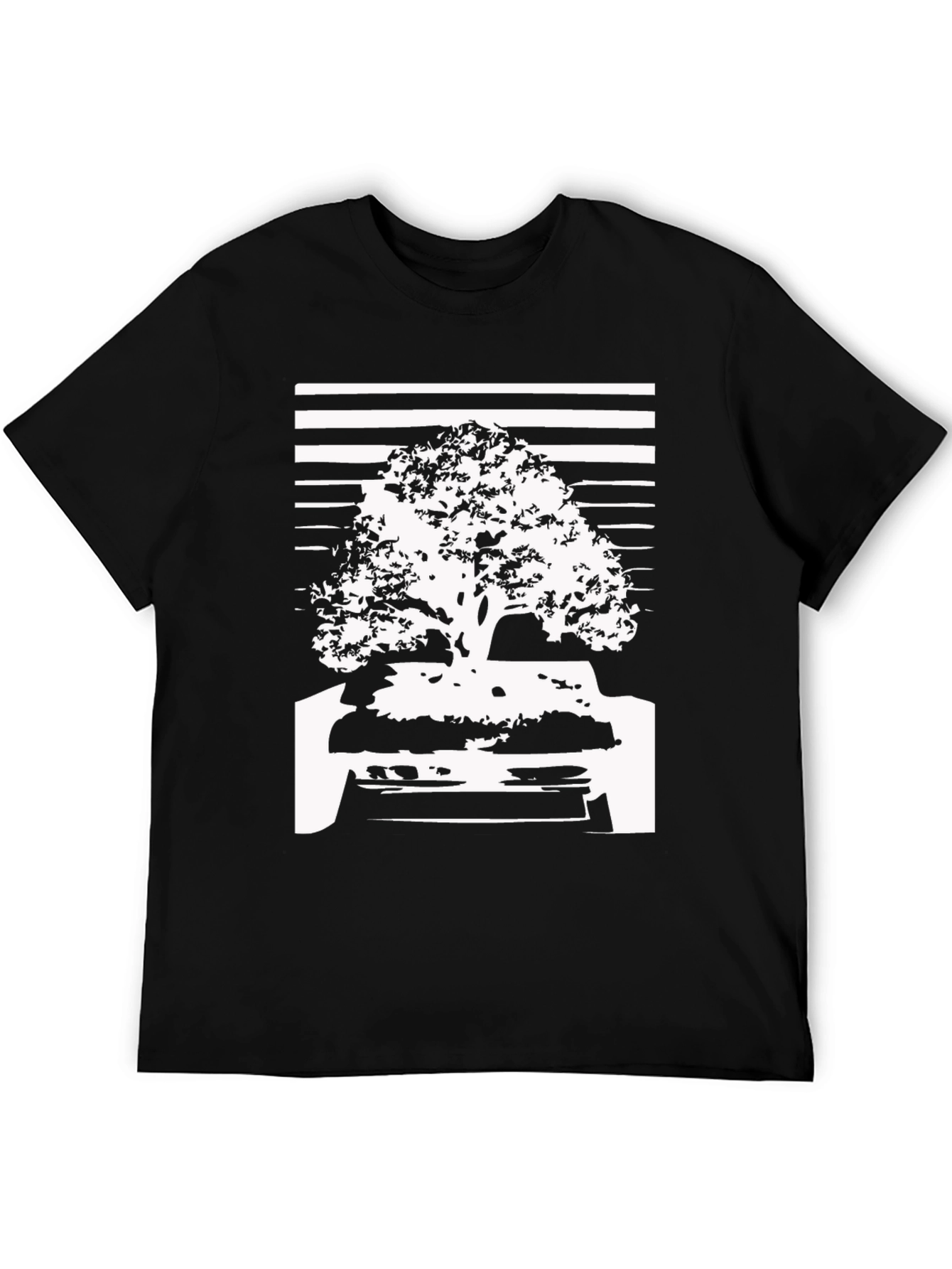 Bonsai Graphic Tee - Black Cotton Blend