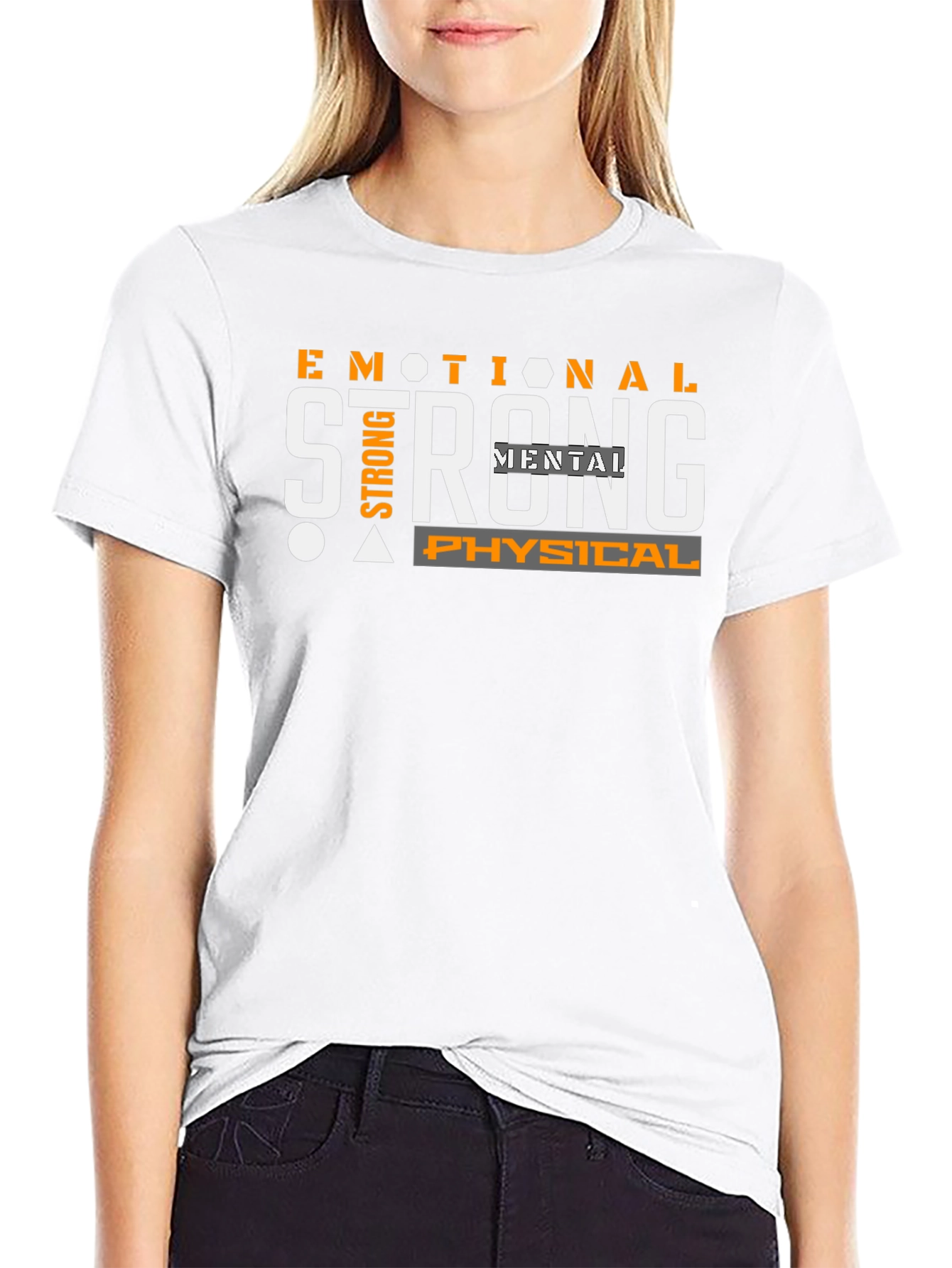 Emotional Mental Physical Strength Black T-Shirt