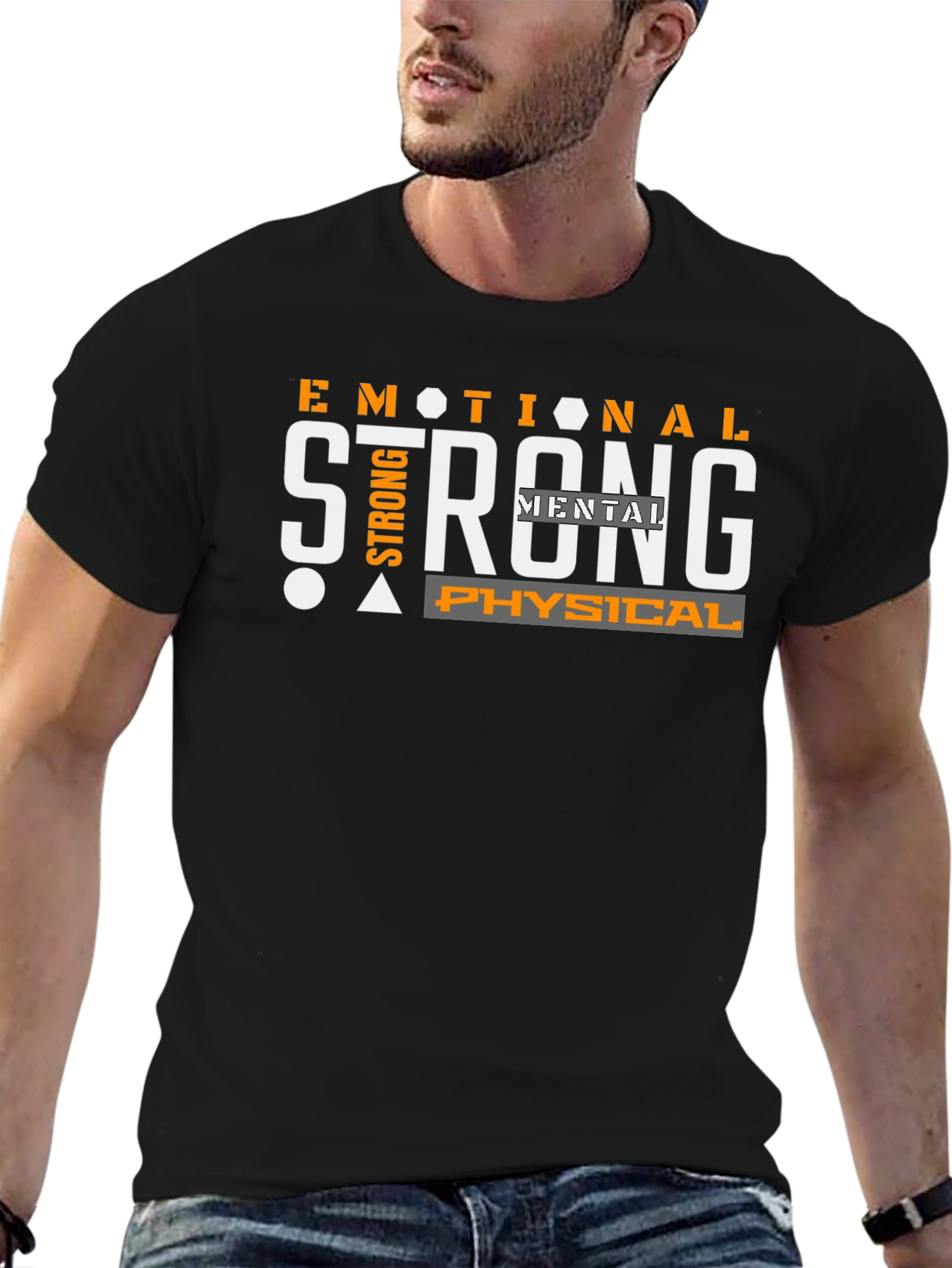 Emotional Mental Physical Strength Black T-Shirt