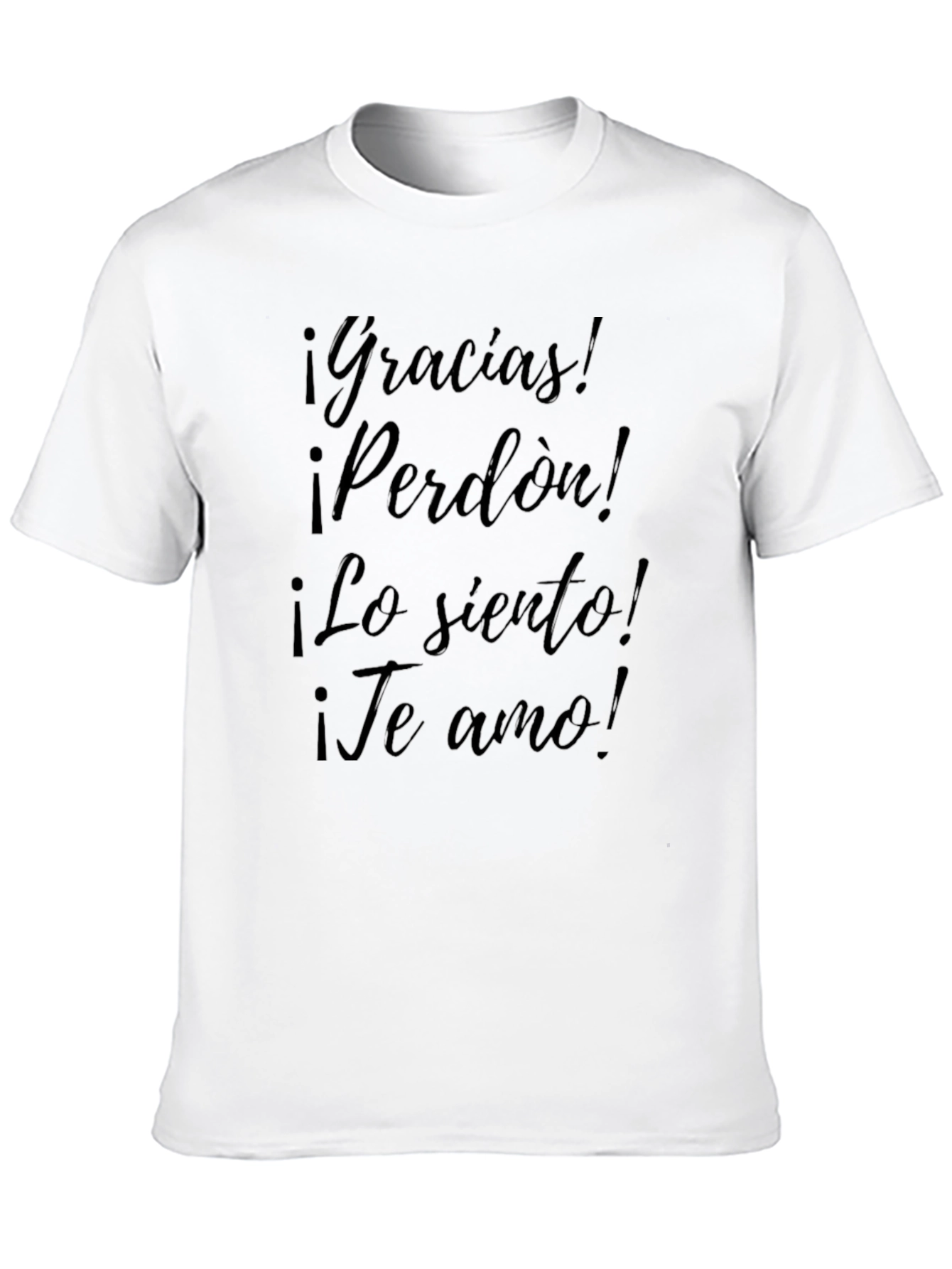 Gracias Perdon Lo Siento Te Amo Black T-Shirt