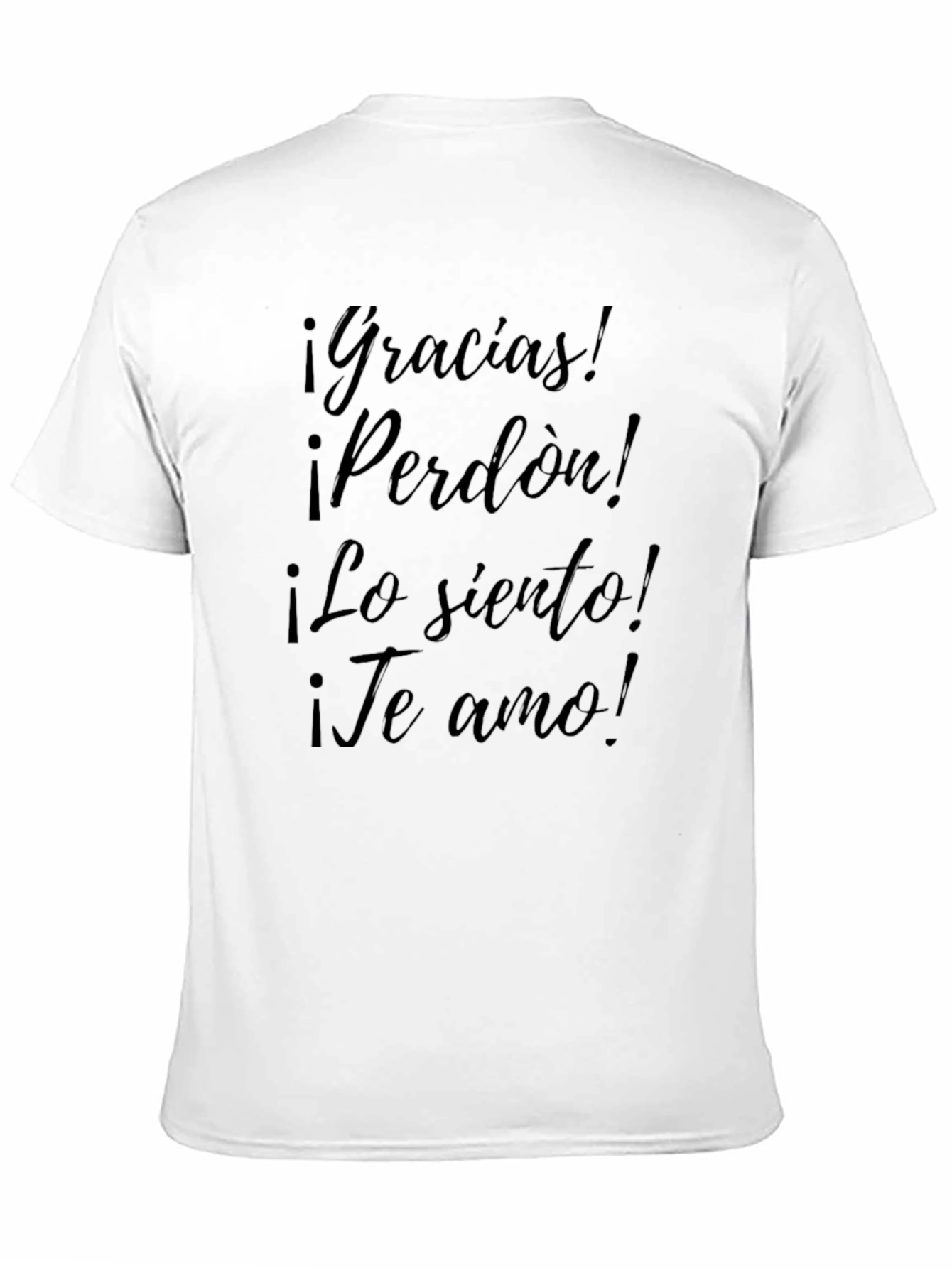 Gracias Perdon Lo Siento Te Amo Black T-Shirt
