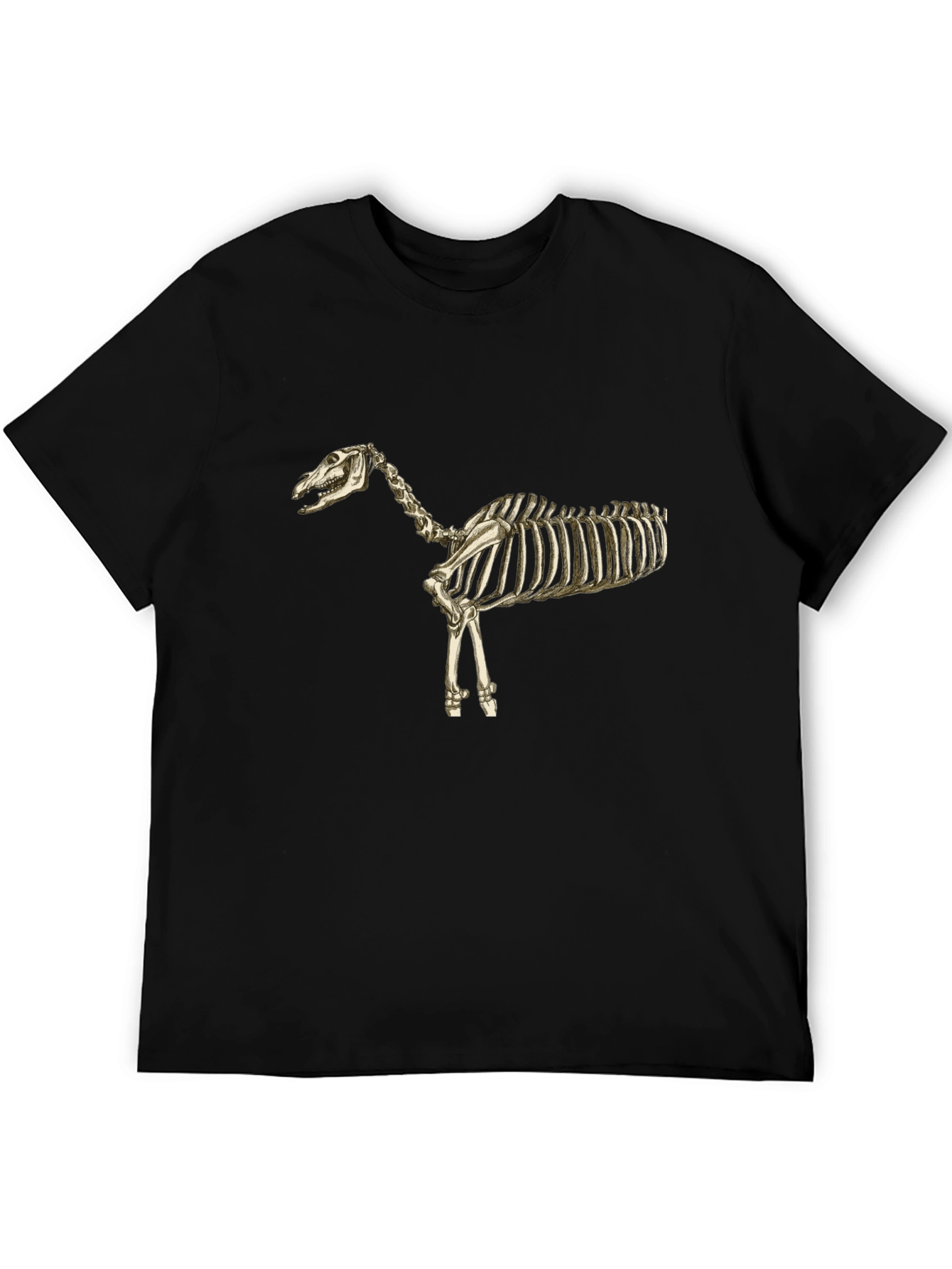 Horse Skeleton Black T-Shirt