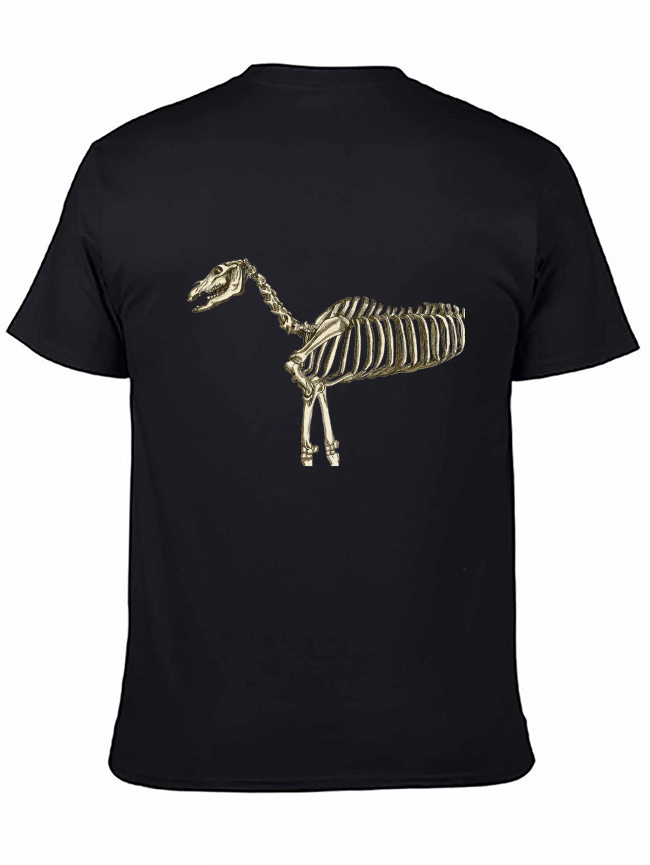 Horse Skeleton Black T-Shirt