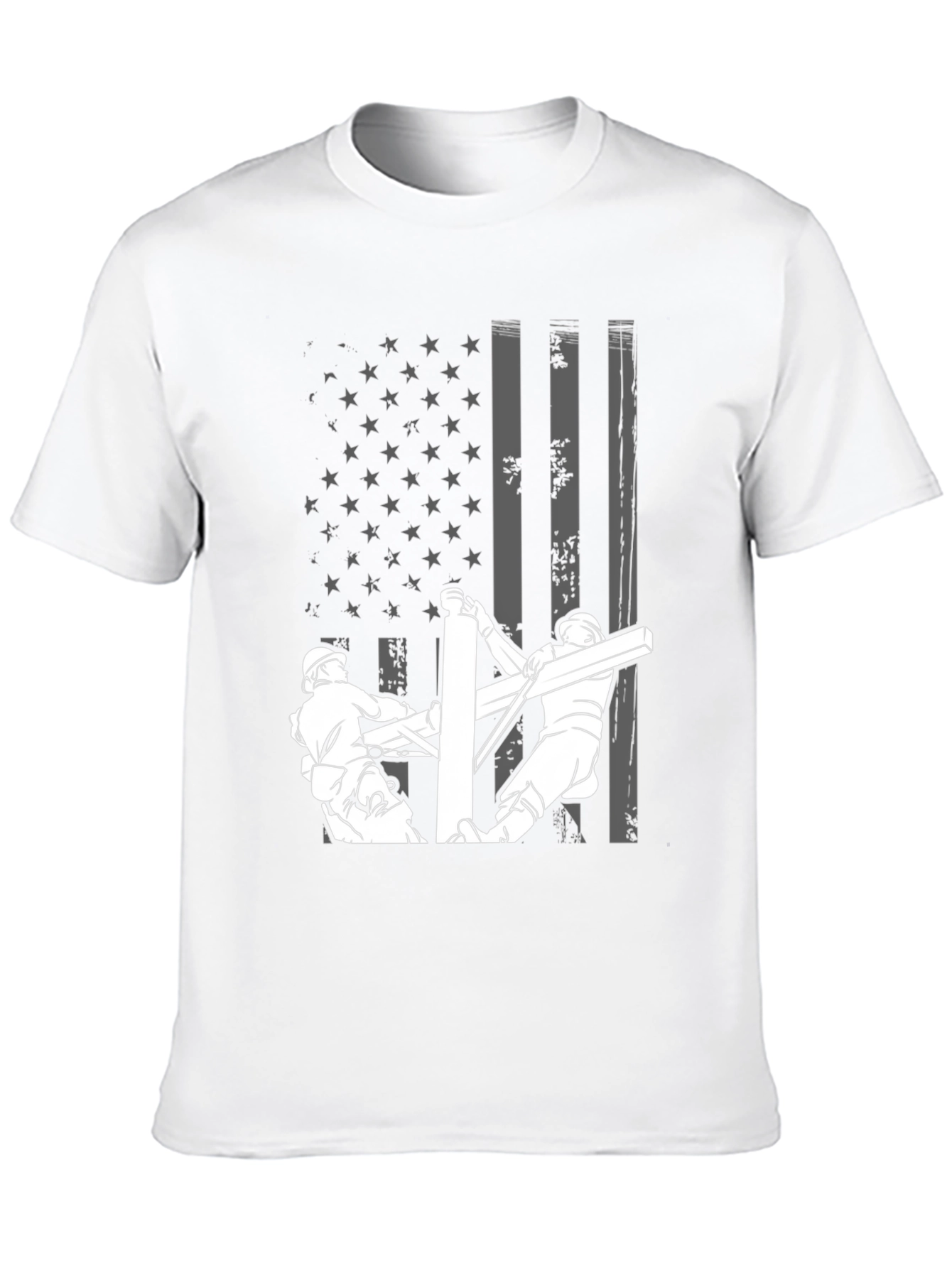 Lineman American Flag Graphic T-Shirt