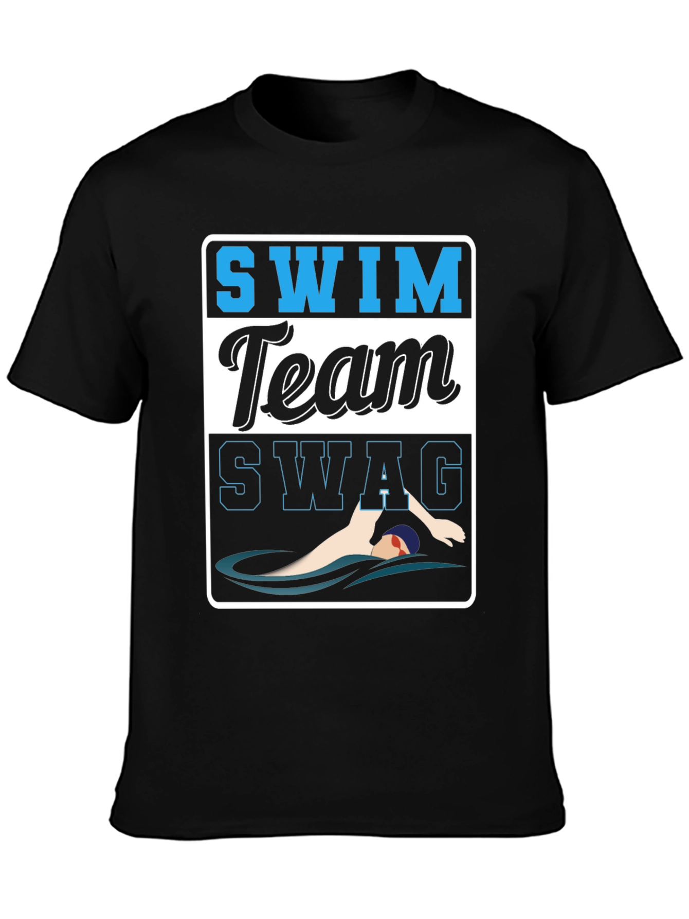 Swim Team SWAG Black T-Shirt