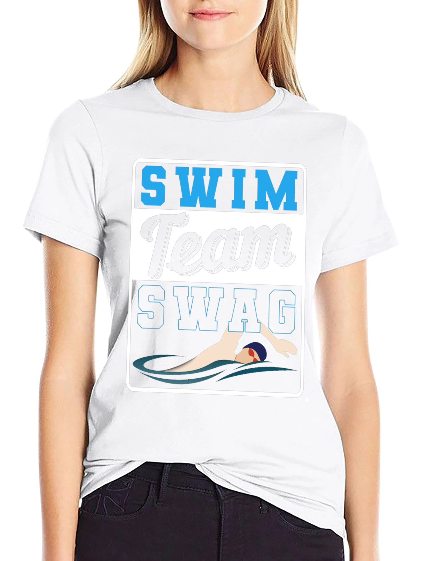 Swim Team SWAG Black T-Shirt