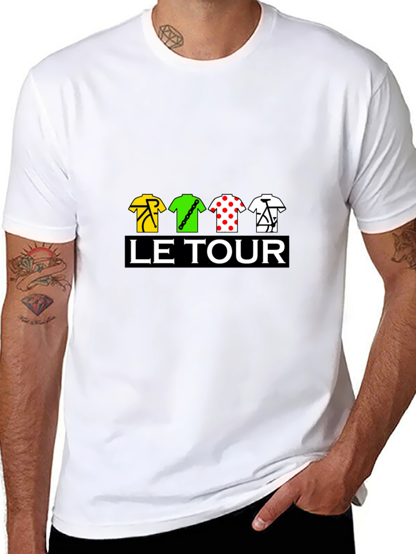 Le Tour Cycling Jersey T-Shirt - Black