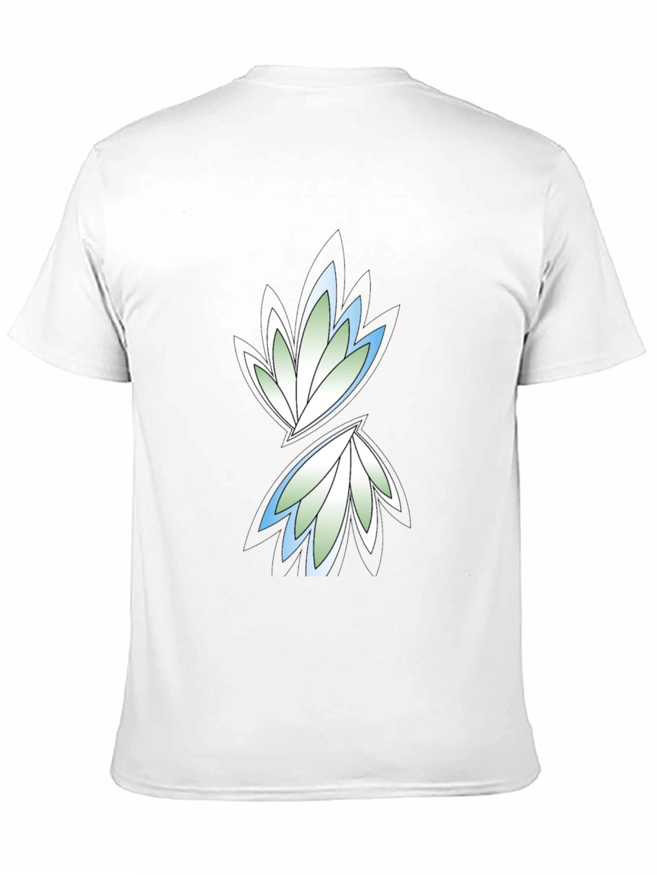 Black Graphic Tee - Leaf Design