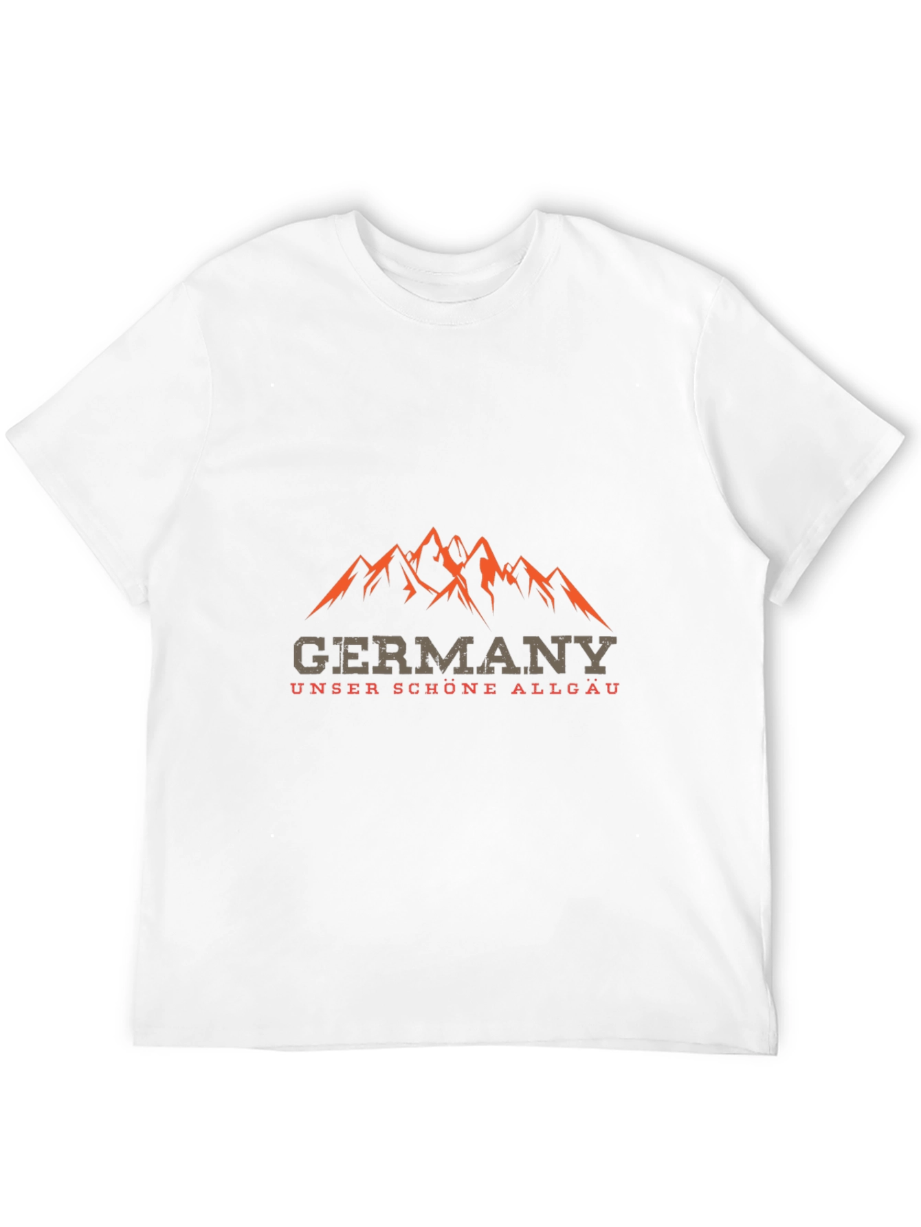 Germany Allgau Mountain Graphic Black T-Shirt