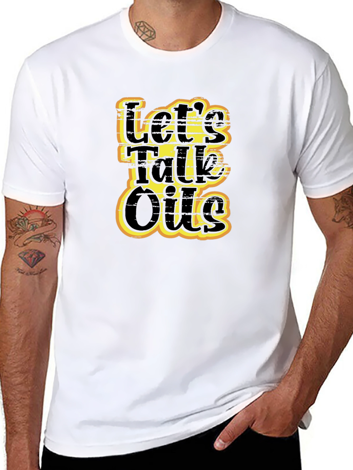 Lets Talk Oils Black Graphic Tee
