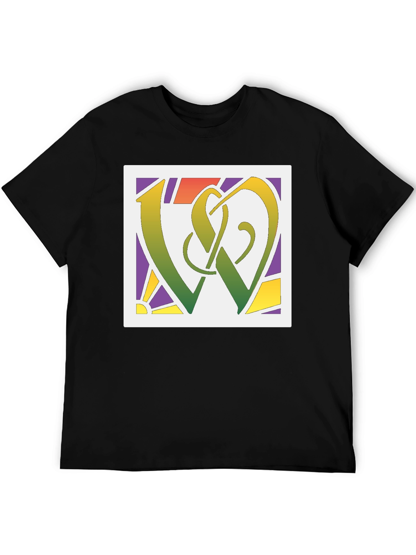 Abstract Symbol Graphic Tee - Modern Style
