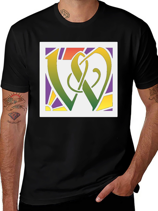 Abstract Symbol Graphic Tee - Modern Style