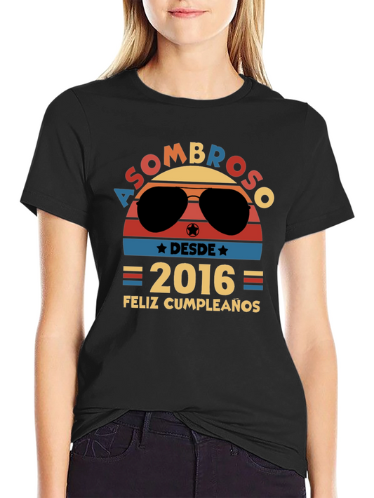 Asombroso Desde 2016 Feliz Cumpleanos T-Shirt