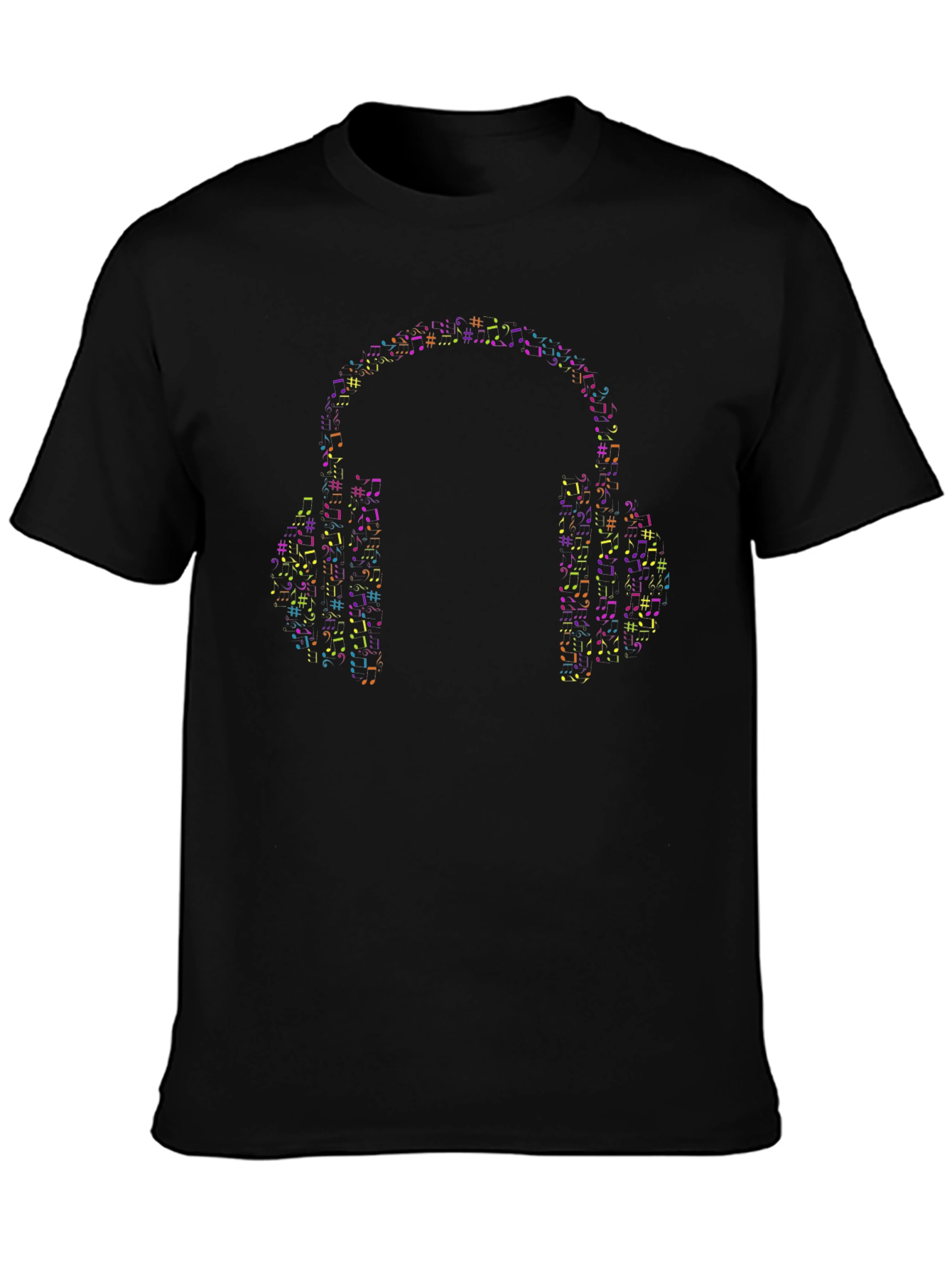 Musical Notes Headphone Graphic Tee