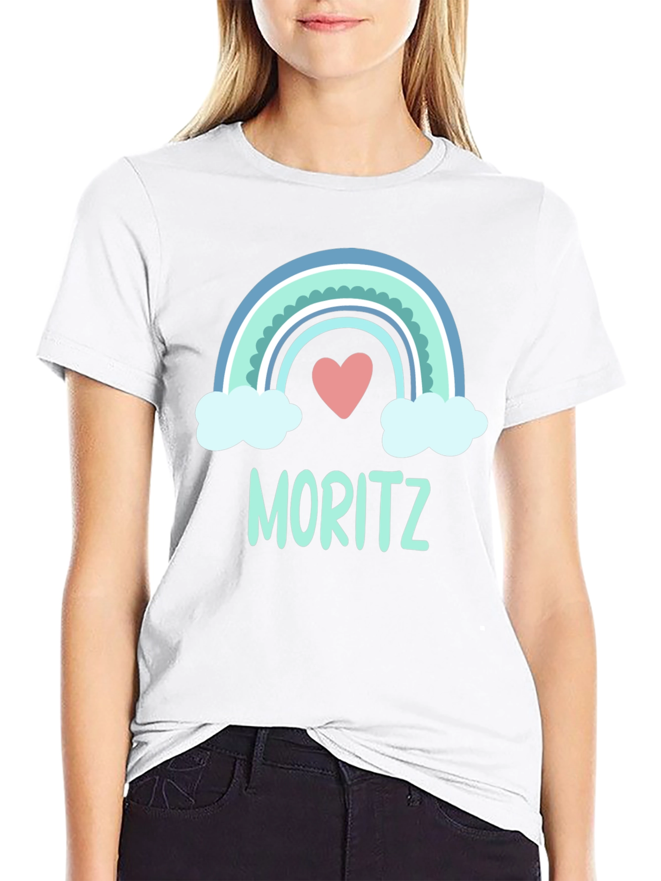 Moritz Rainbow Heart Graphic T-Shirt