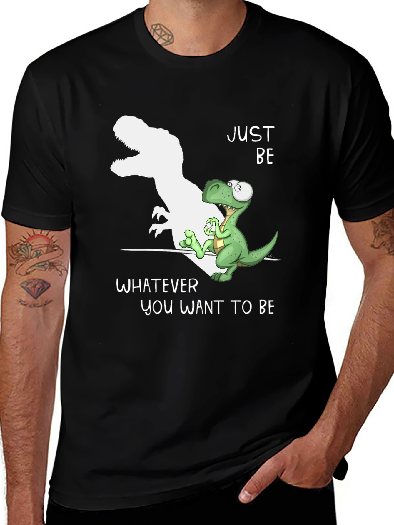 Just Be Dinosaur T-Shirt - Inspirational Graphic Tee