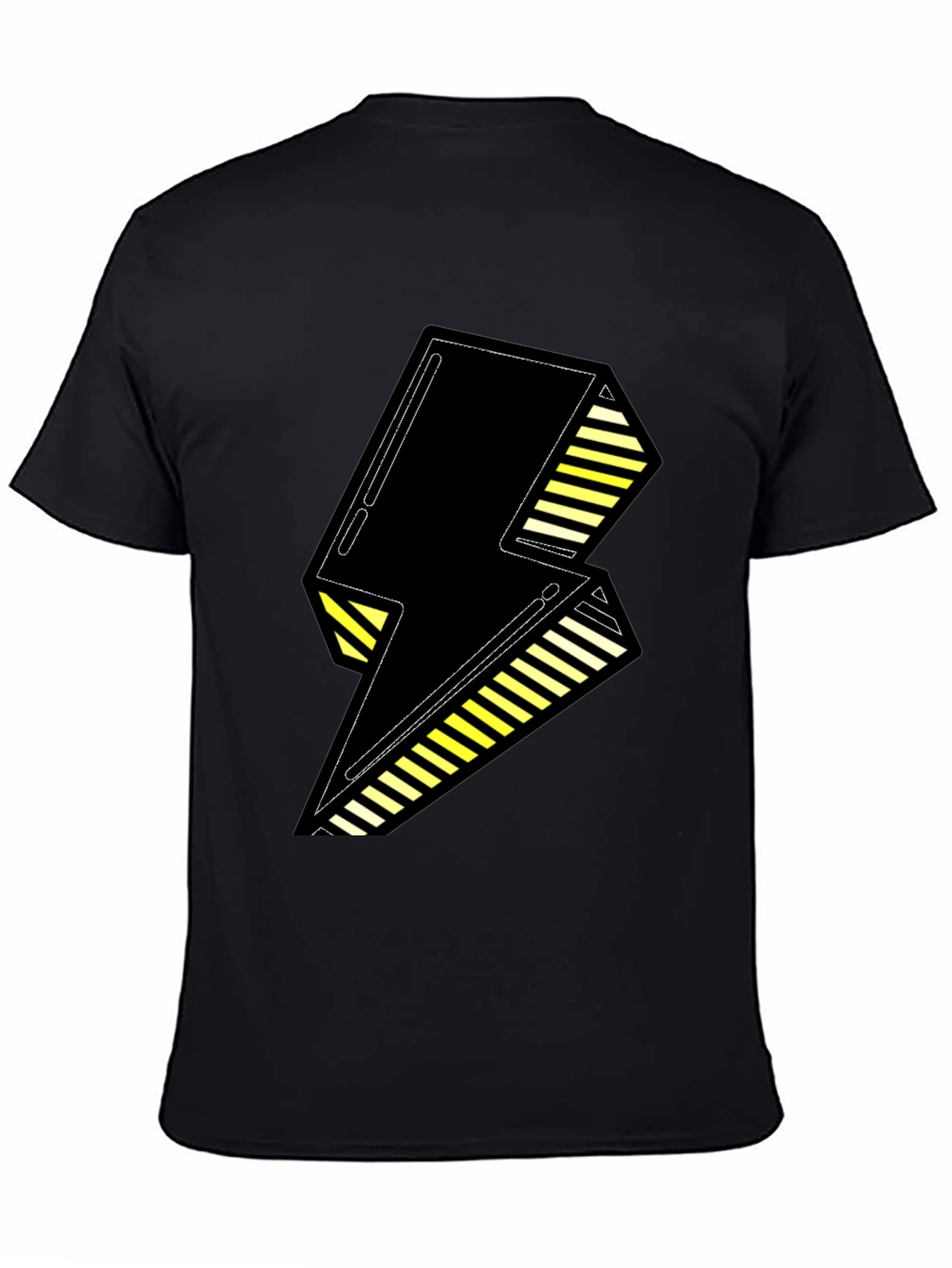 Bold Black Lightning Bolt Graphic Tee
