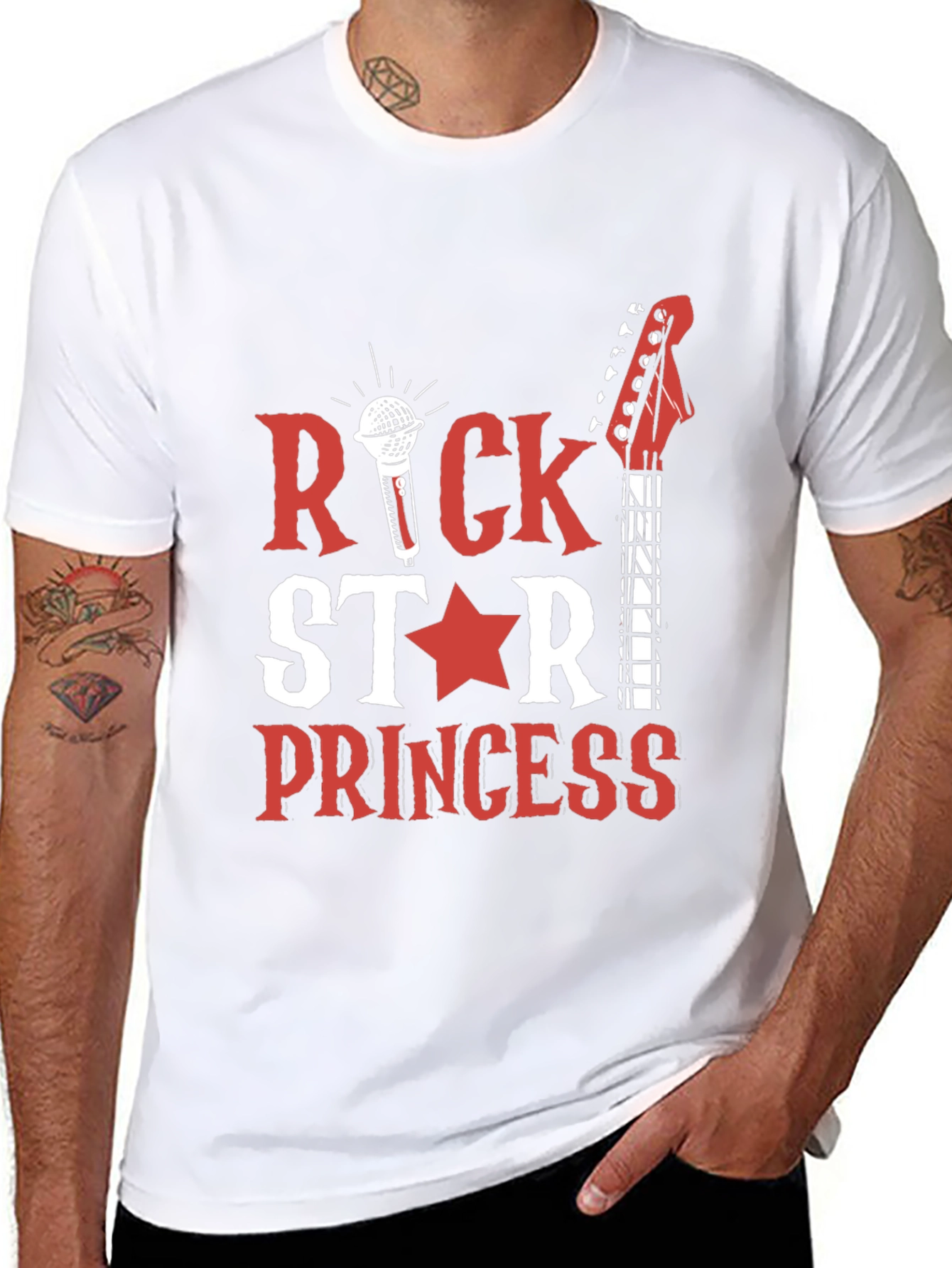 Rock Star Princess Graphic Tee - Music Lover T-Shirt
