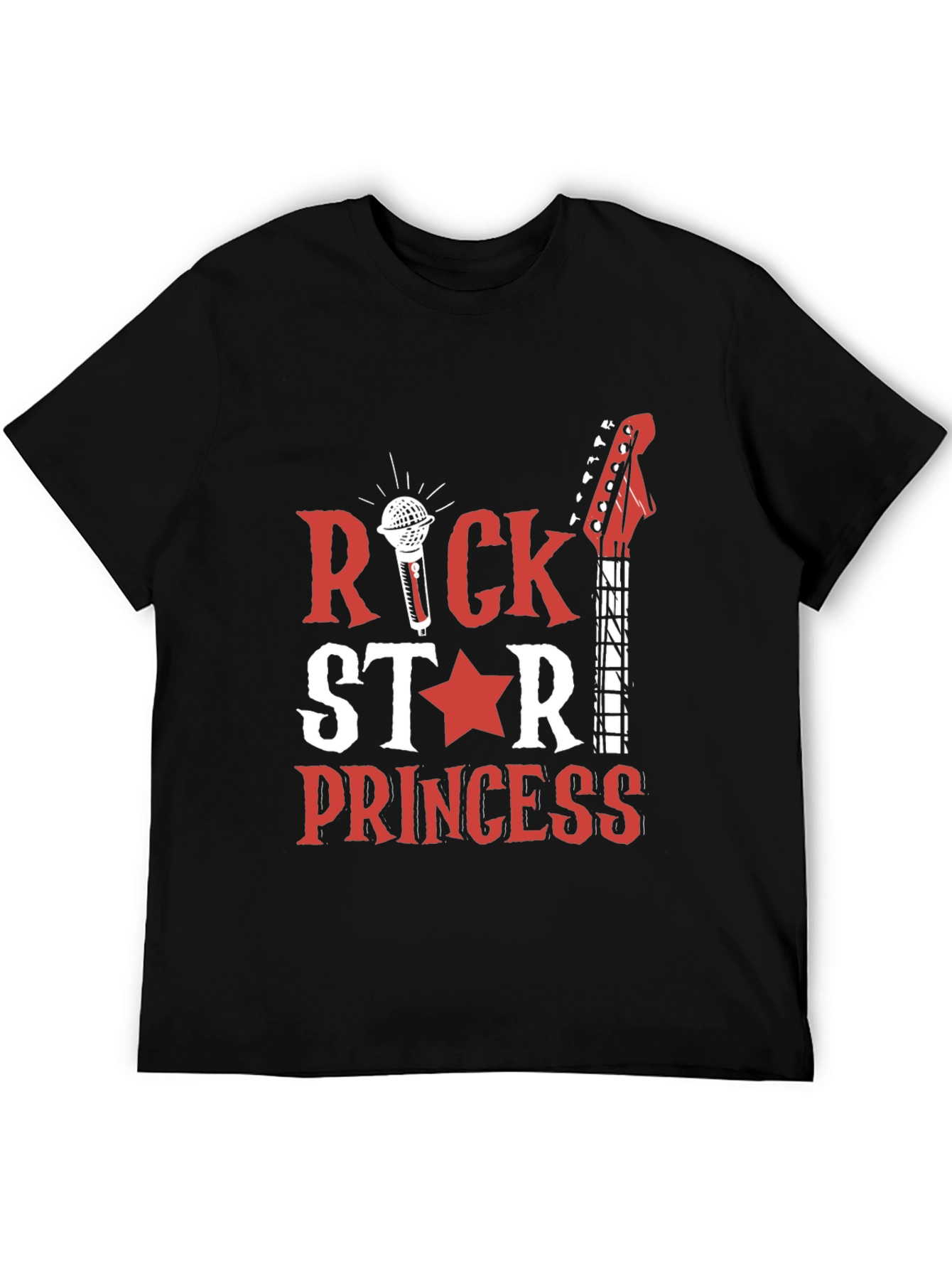 Rock Star Princess Graphic Tee - Music Lover T-Shirt