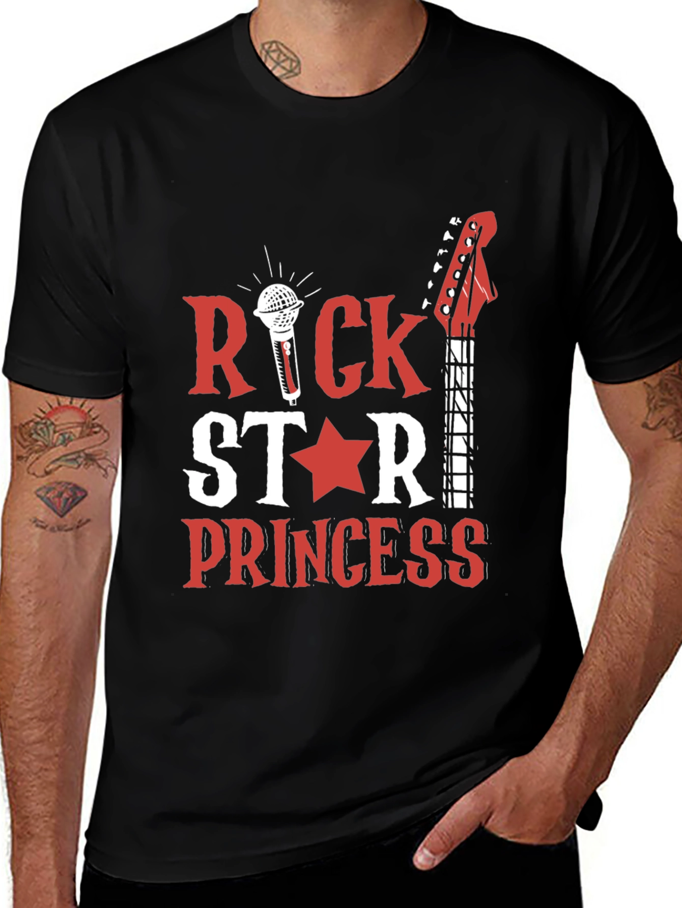 Rock Star Princess Graphic Tee - Music Lover T-Shirt