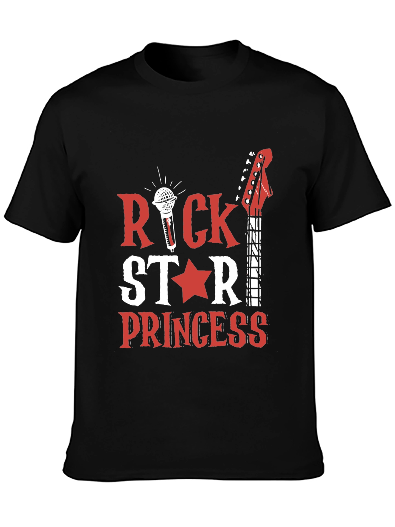 Rock Star Princess Graphic Tee - Music Lover T-Shirt