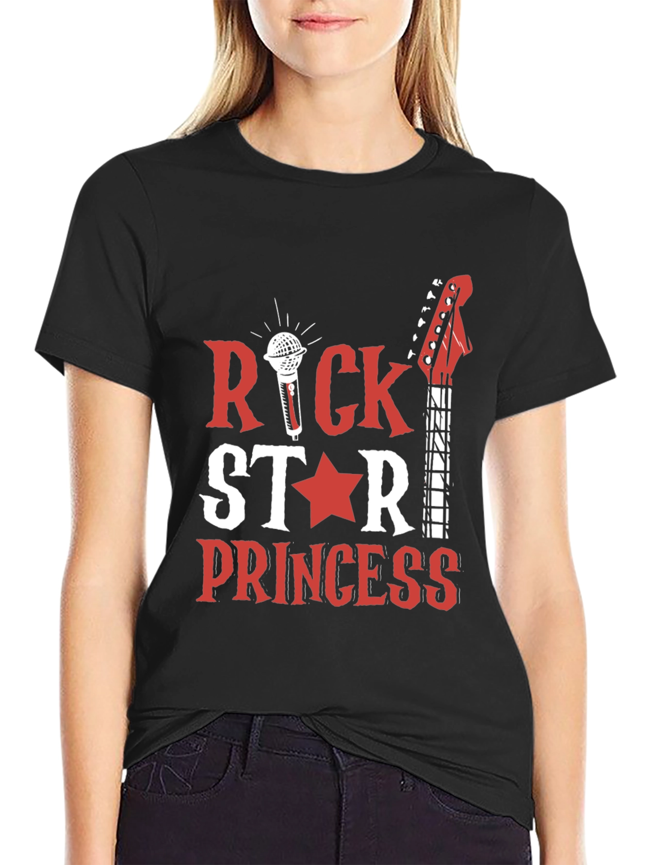 Rock Star Princess Graphic Tee - Music Lover T-Shirt